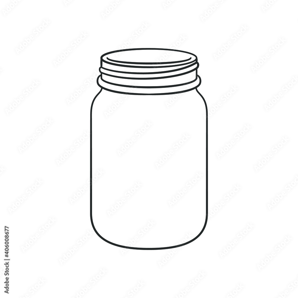 Poster Glass Mason Jar Outline Line Art Clip Art Template Wandbild Europosters Poster Glass Mason Jar Outline Line Art Clip Art Template Wandbild Europosters