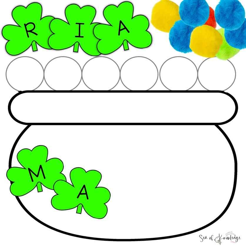 Pot Of Gold Craft Pom Pom Printable Pot Of Gold Craft Pom Pom Printable