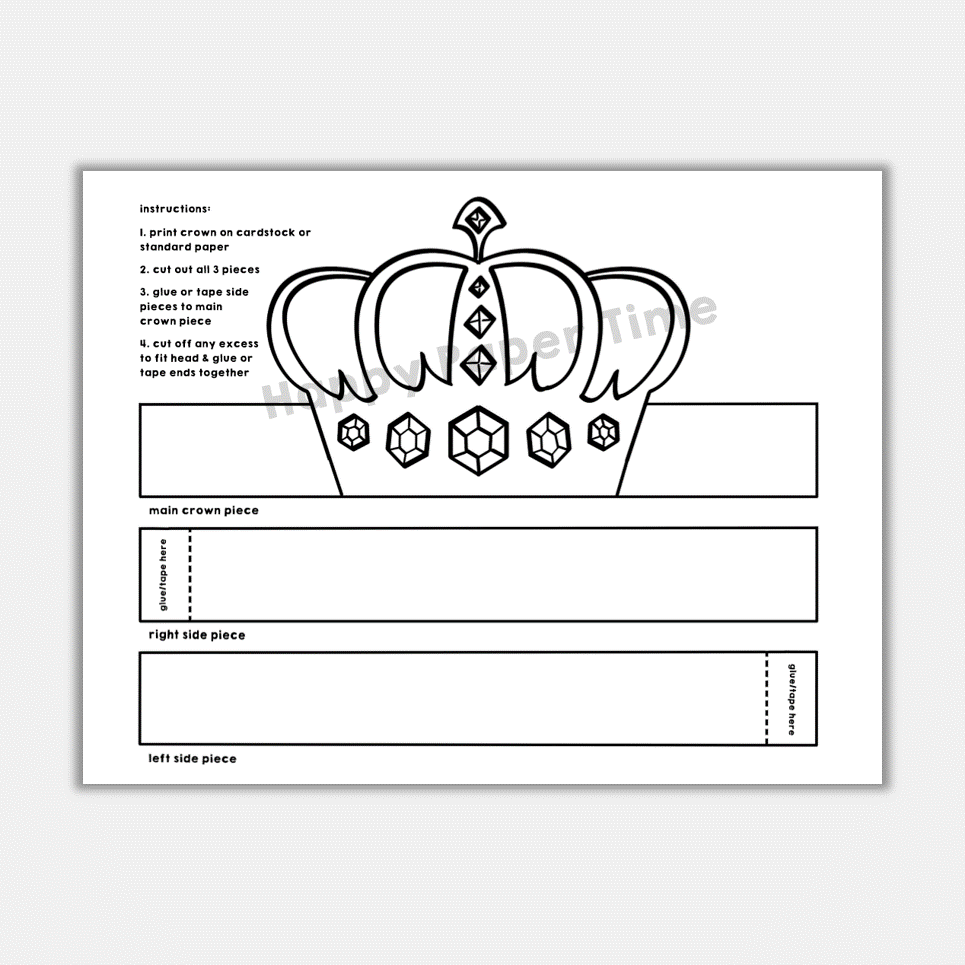 Prince King Paper Crown Printable Royal Coloring Craft Activity Made By Teachers Prince King Paper Crown Printable Royal Coloring Craft Activity Made By Teachers