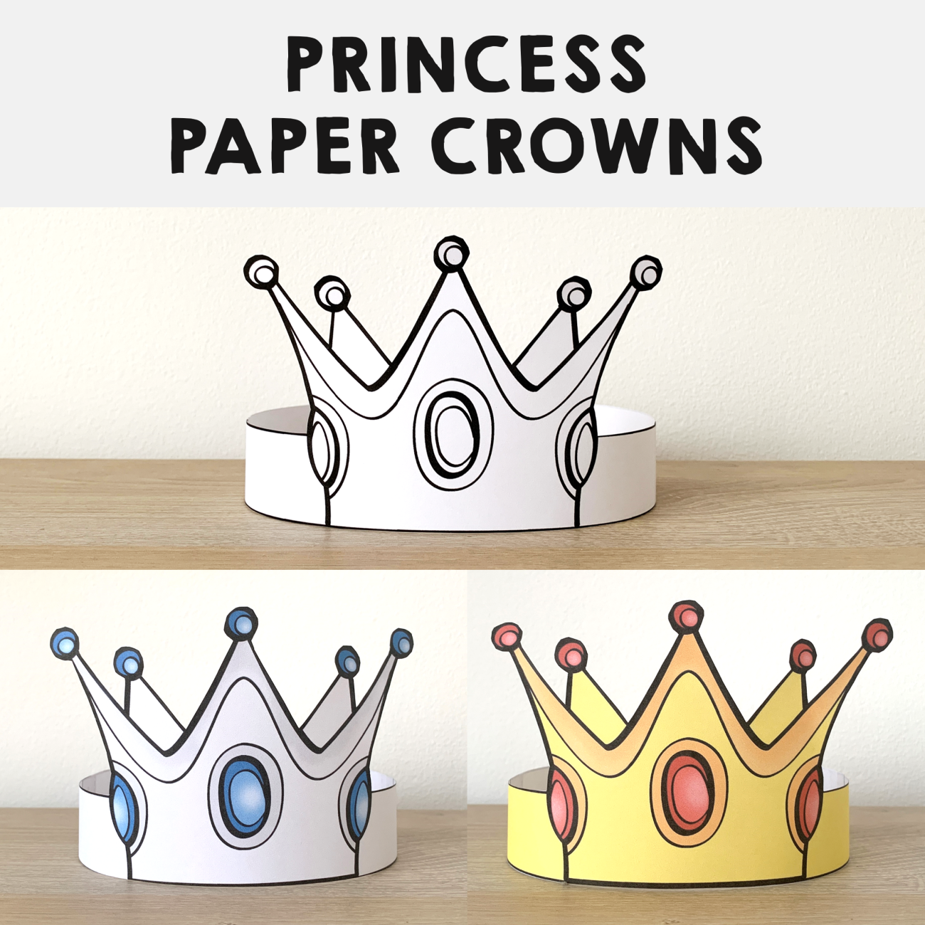 Princess Paper Crowns Printable Royal Coloring Costume Craft Activity Made By Teachers Princess Paper Crowns Printable Royal Coloring Costume Craft Activity Made By Teachers