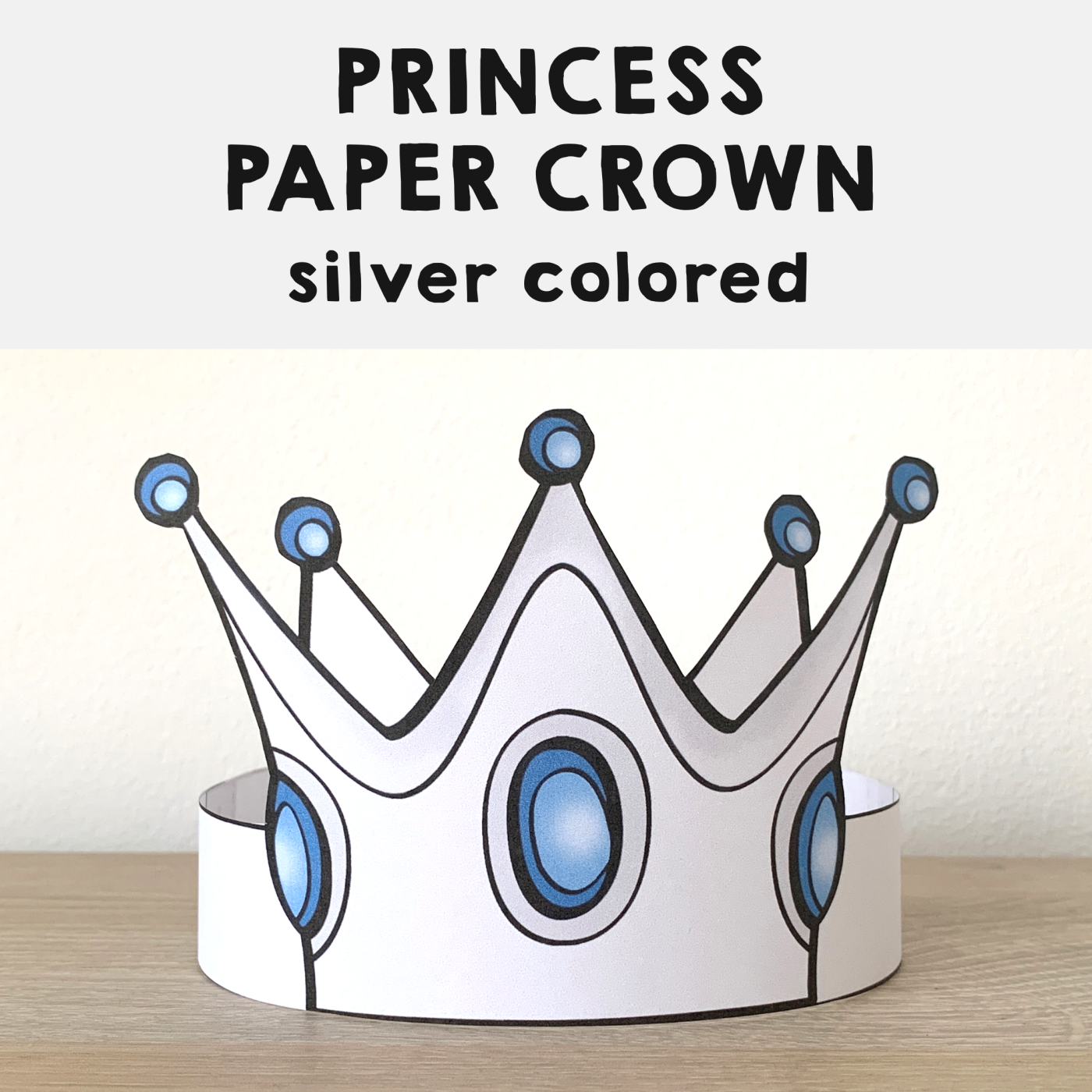 Princess Paper Silver Crown Printable Royal Costume Craft Activity Made By Teachers Princess Paper Silver Crown Printable Royal Costume Craft Activity Made By Teachers