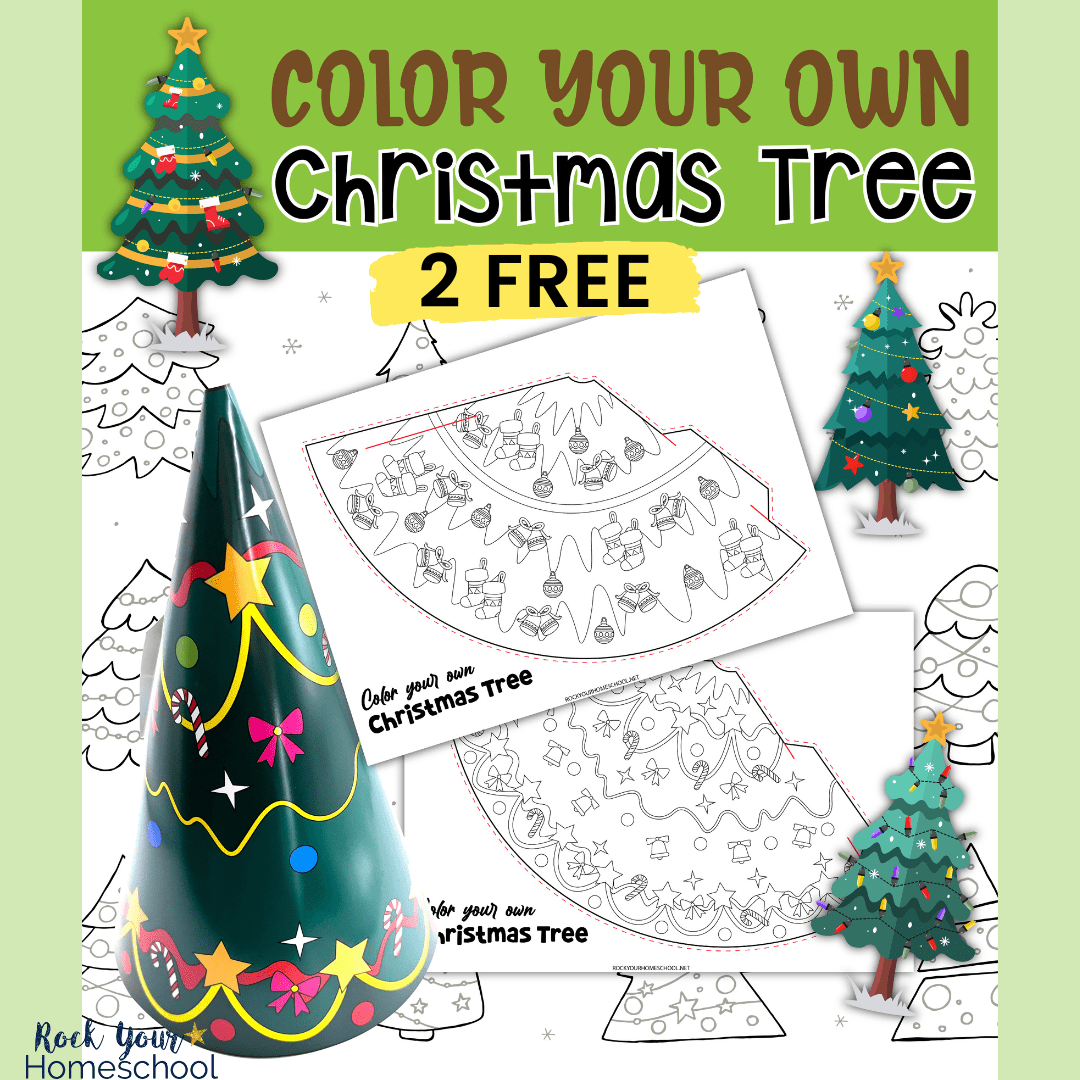 Printable 3D Paper Christmas Tree Template DIY Holiday Fun 2 Free Rock Your Homeschool Printable 3D Paper Christmas Tree Template DIY Holiday Fun 2 Free Rock Your Homeschool