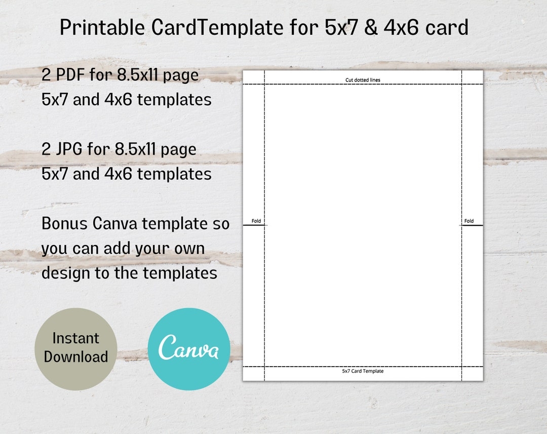 Printable 5x7 And 4x6 Card Templates Canva 5x7 And 4x6 Card Templates Etsy Printable 5x7 And 4x6 Card Templates Canva 5x7 And 4x6 Card Templates Etsy