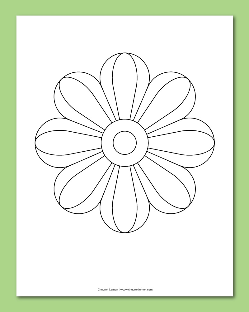 Large Flowre Template Printable Large Flowre Template Printable