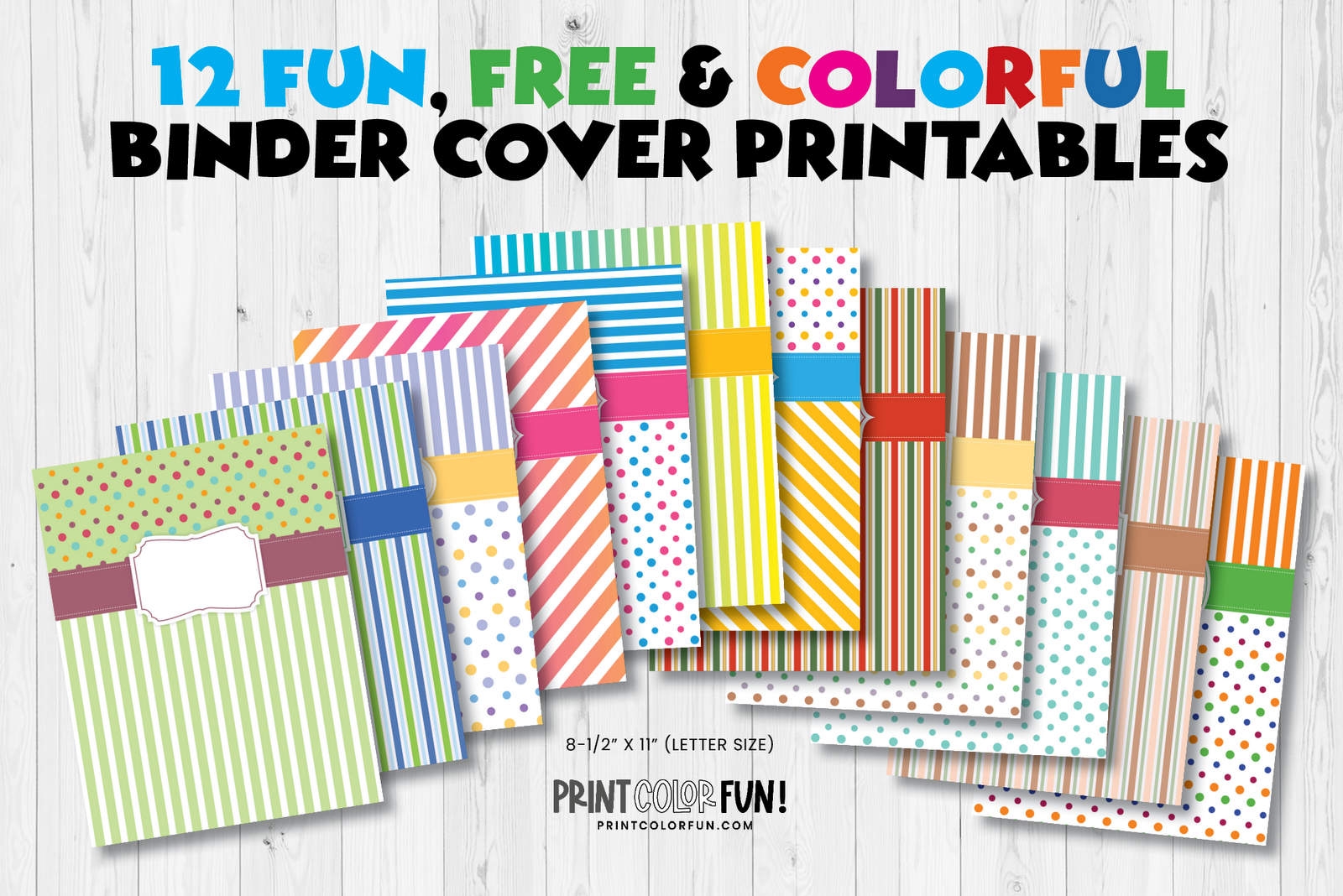 Printable Binder Covers 12 Free Colorful Sets With Matching Front Back U0026 Spines In 4 Sizes At PrintColorFun Printable Binder Covers 12 Free Colorful Sets With Matching Front Back U0026 Spines In 4 Sizes At PrintColorFun