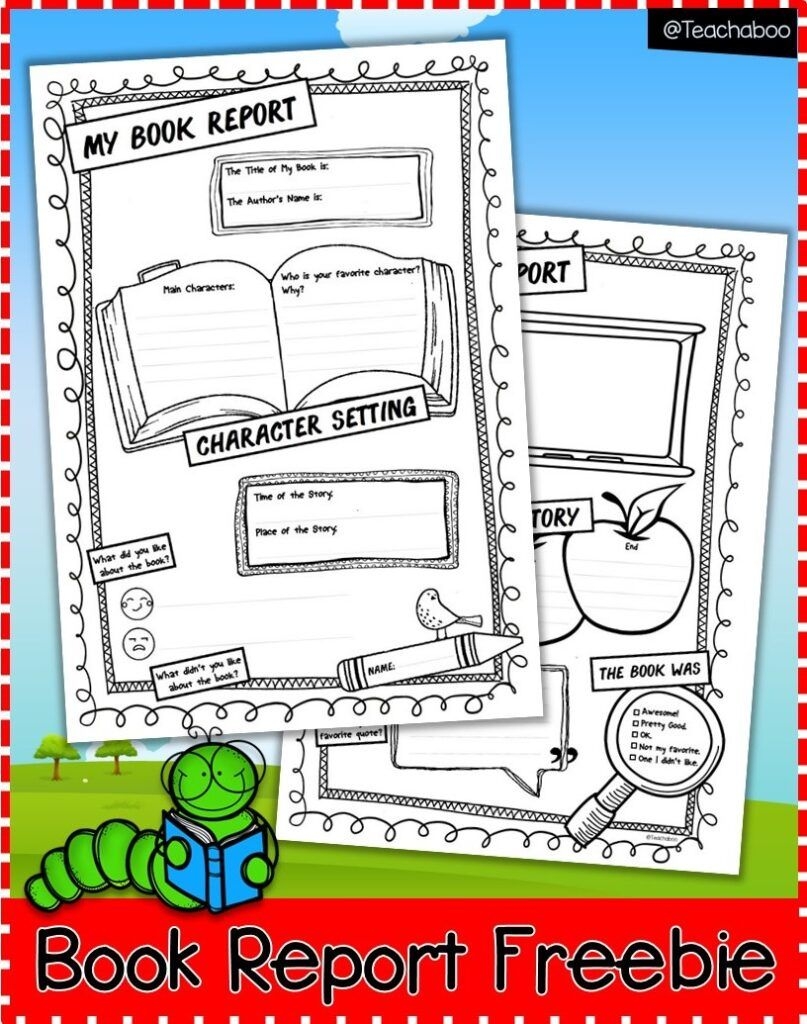 Printable Book Report Book Review Teachaboo