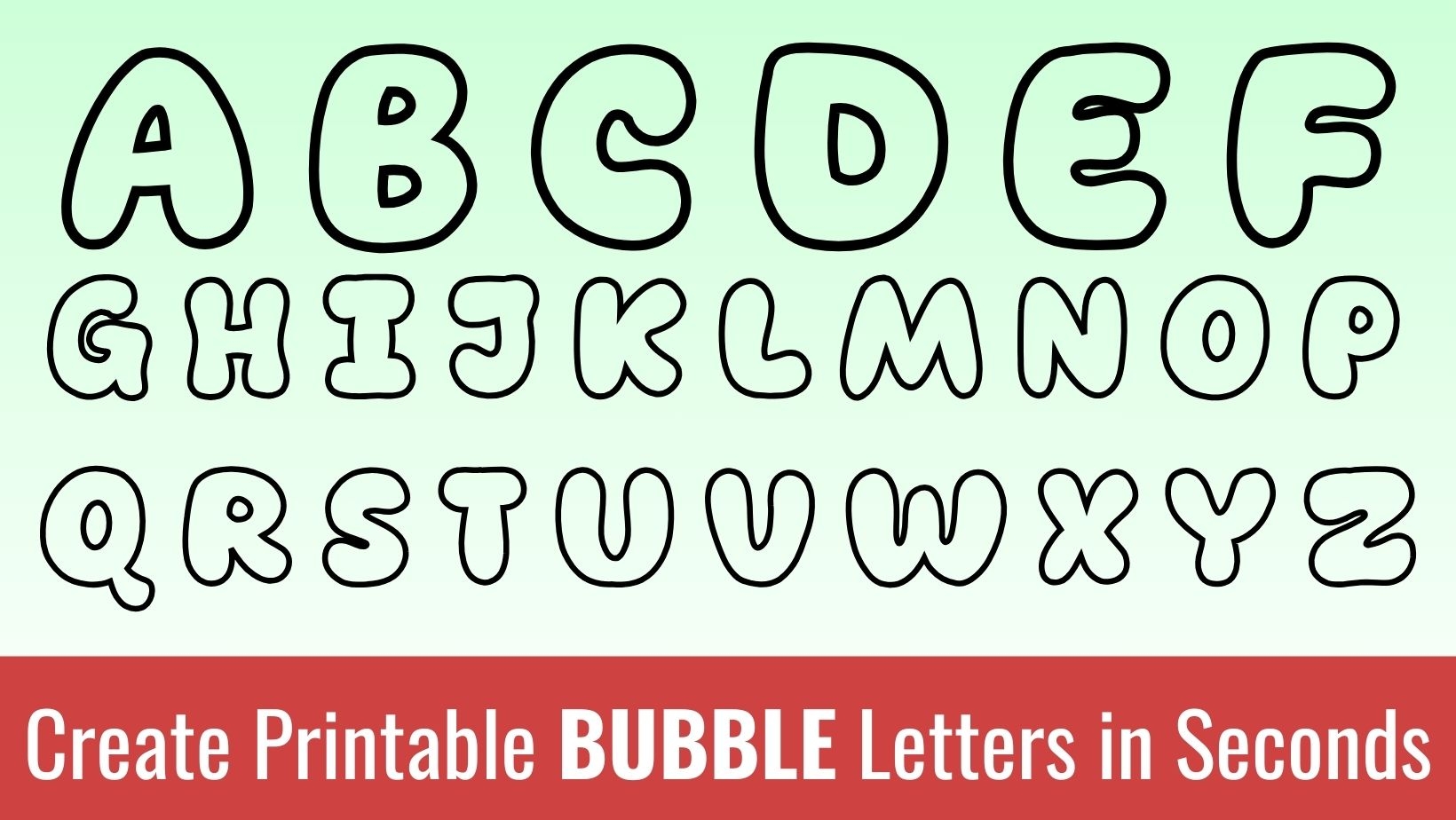 Printable Bubble Letters Free Alphabet Font Letter Templates Printable Bubble Letters Free Alphabet Font Letter Templates