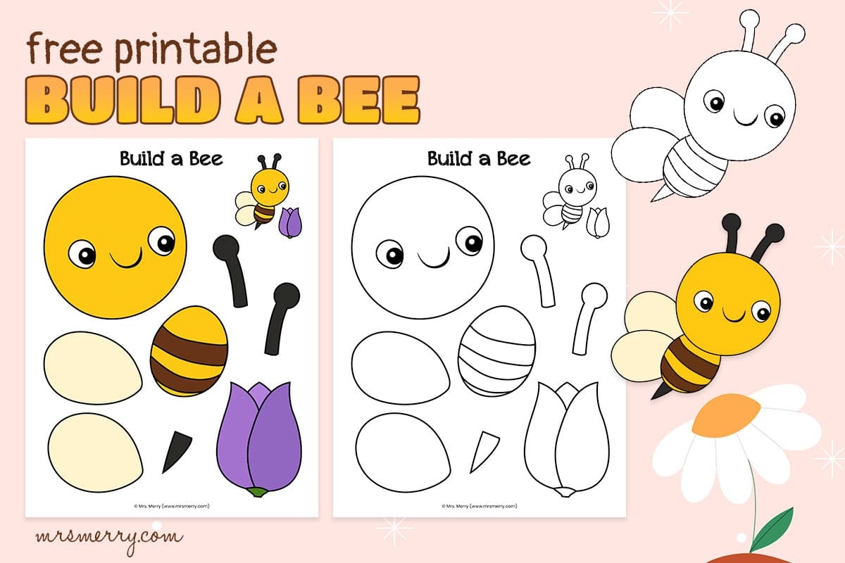 Printable Build A Bee Craft Mrs Merry Printable Build A Bee Craft Mrs Merry