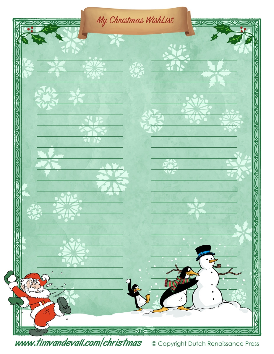 Printable Christmas Wishlist Template For Kids Printable Christmas Wishlist Template For Kids