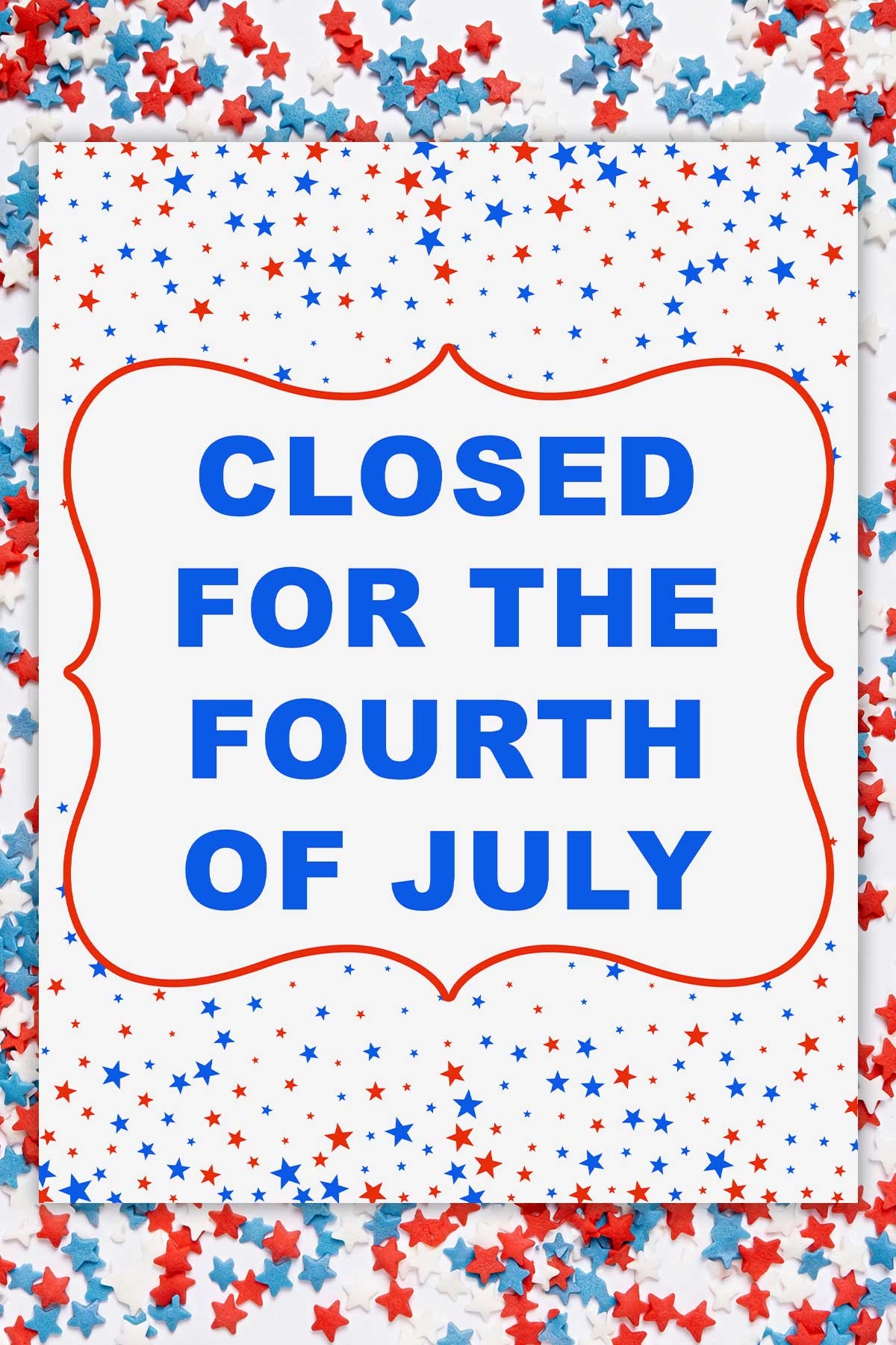 Printable closed for 4th of july sign template example 1 Mom Envy Printable closed for 4th of july sign template example 1 Mom Envy