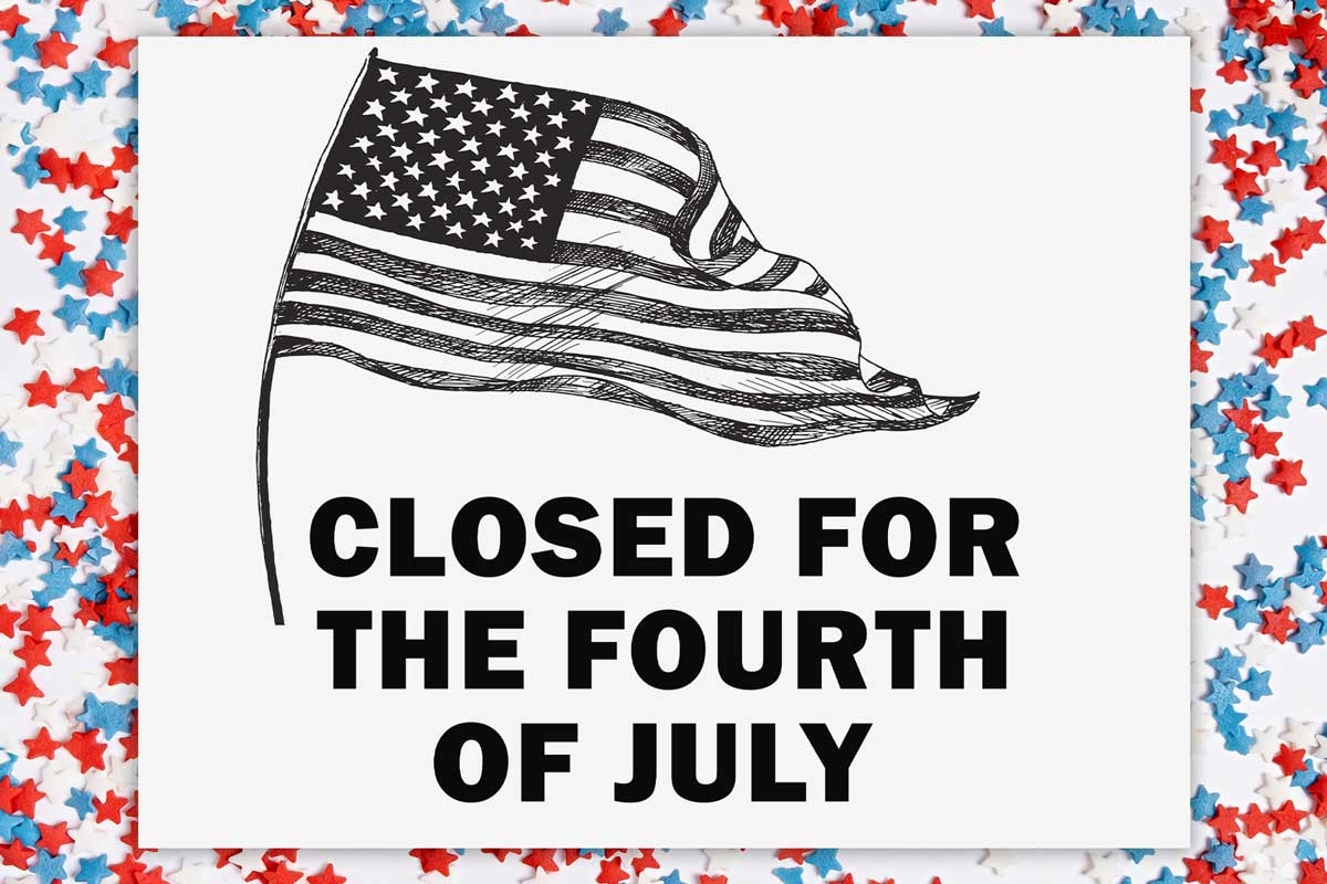 Printable closed for 4th of july sign template example 6 Mom Envy Printable closed for 4th of july sign template example 6 Mom Envy