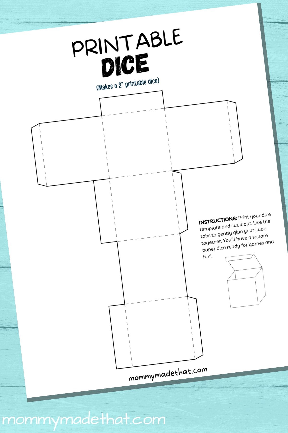 Printable Dice Template How To Make Paper Dice Worksheets Library Printable Dice Template How To Make Paper Dice Worksheets Library