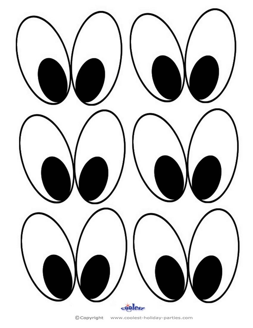 Printable Eyes For Crafts Printable Party Favors Printable Eyes For Crafts Printable Party Favors