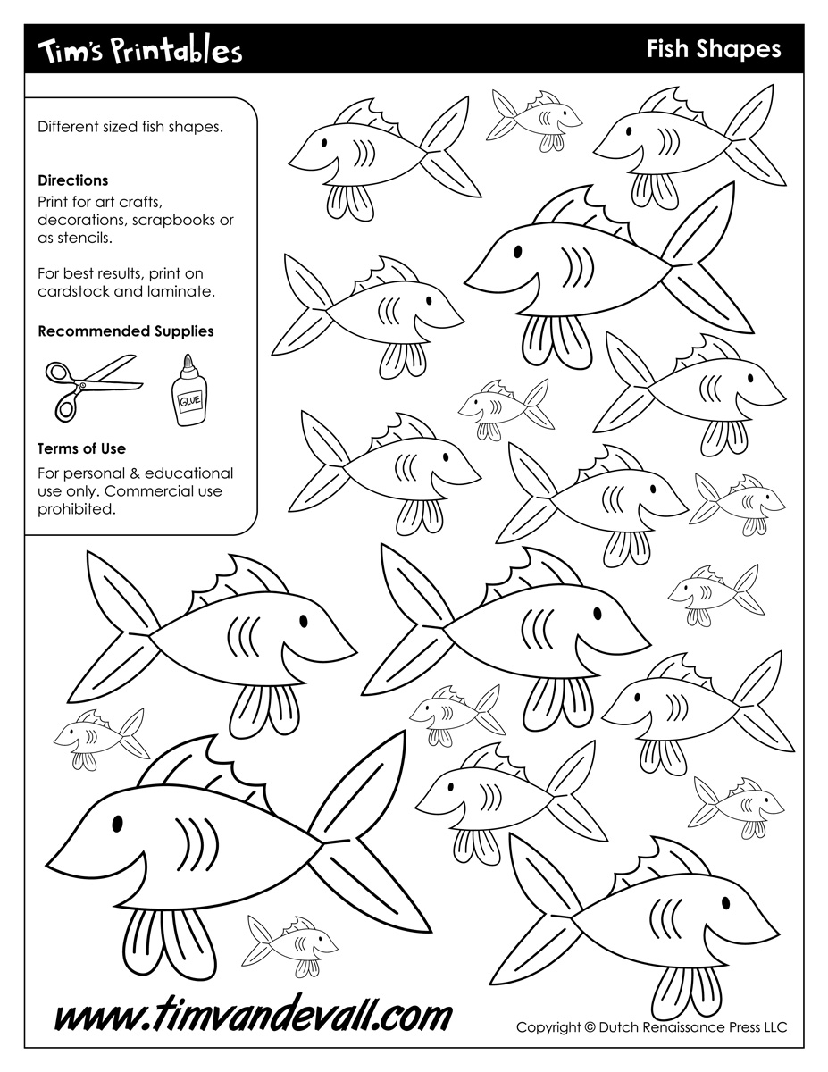 Printable Fish Templates For Kids Preschool Fish Shapes Printable Fish Templates For Kids Preschool Fish Shapes