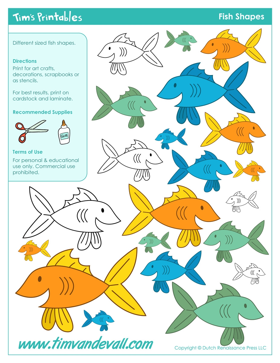 Printable Fish Templates For Kids Preschool Fish Shapes Printable Fish Templates For Kids Preschool Fish Shapes