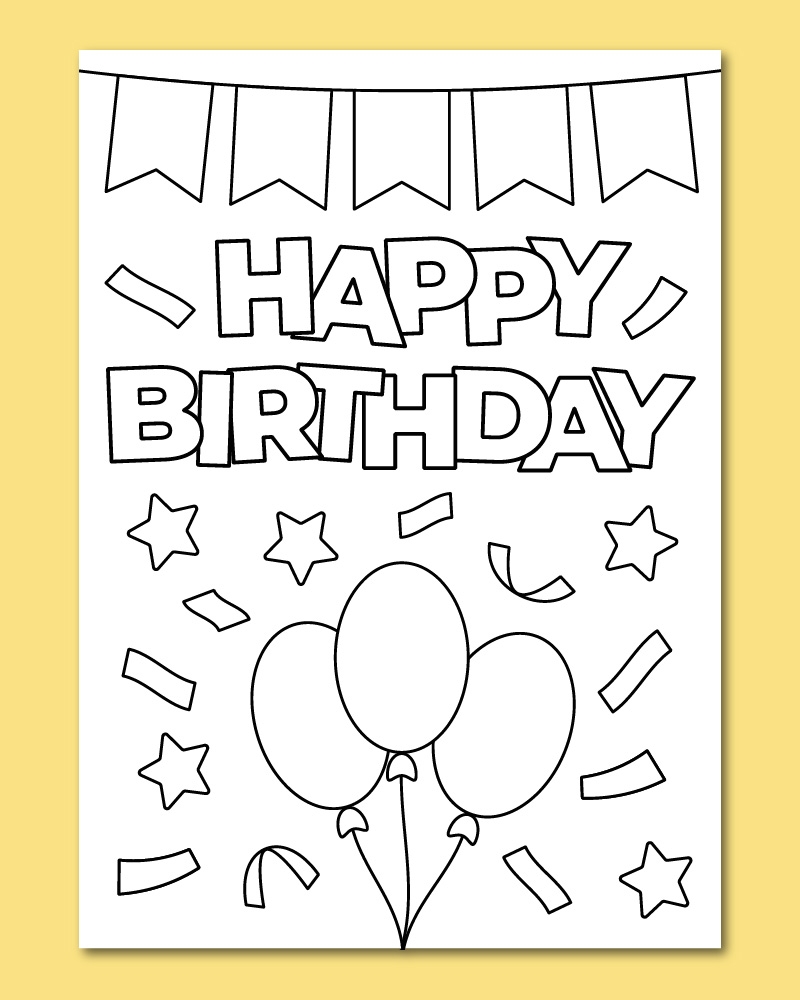 Printable Birthday Card Template Printable Birthday Card Template