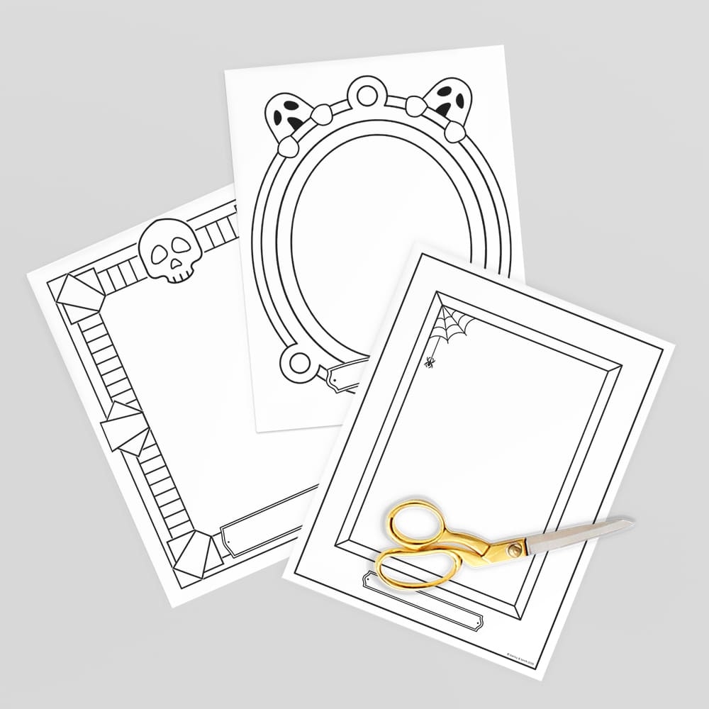 Printable Haunted Picture Frame Drawing Prompts Barley Birch Printable Haunted Picture Frame Drawing Prompts Barley Birch