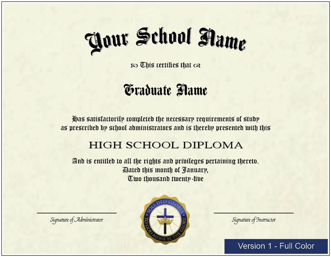 Printable High School Diploma For Homeschools Printable High School Diploma For Homeschools