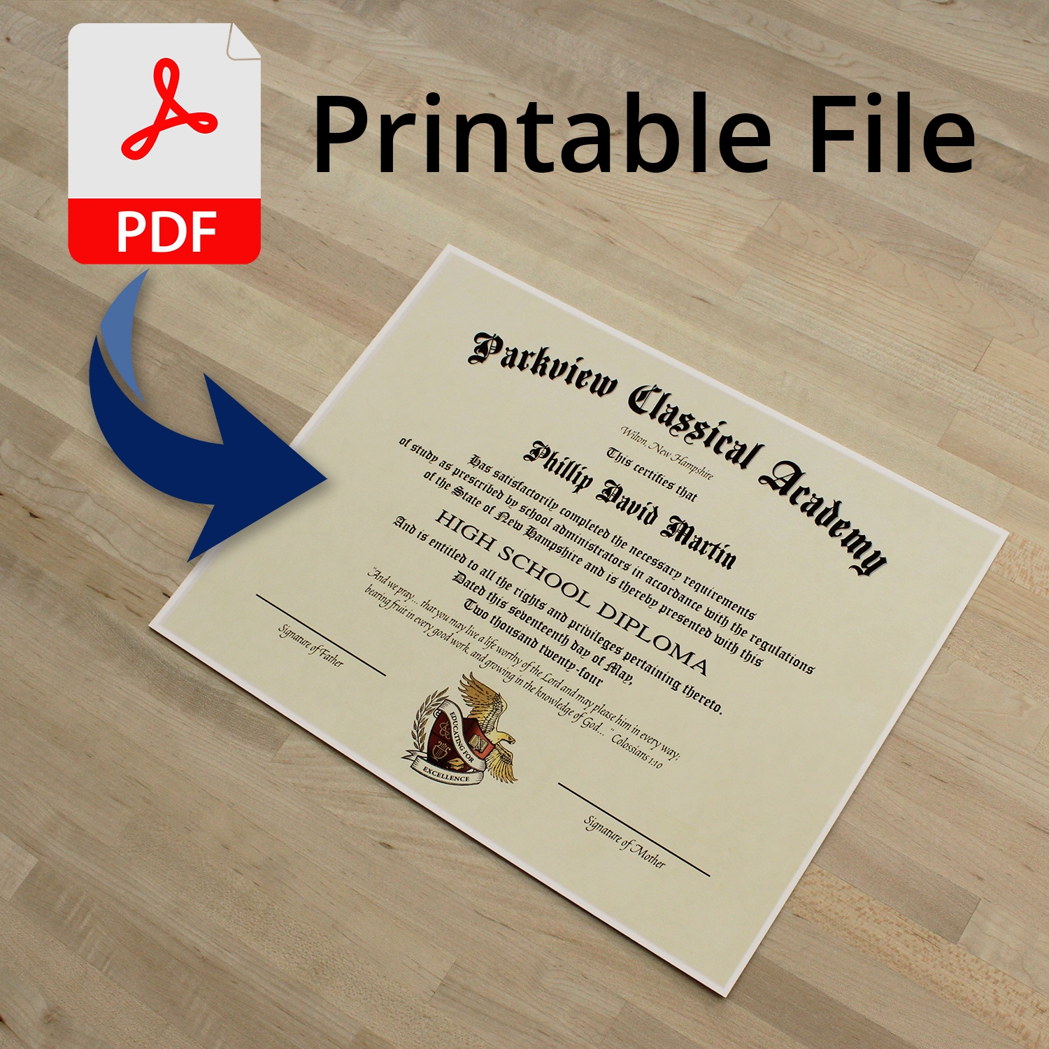 Printable High School Diploma For Homeschools Printable High School Diploma For Homeschools