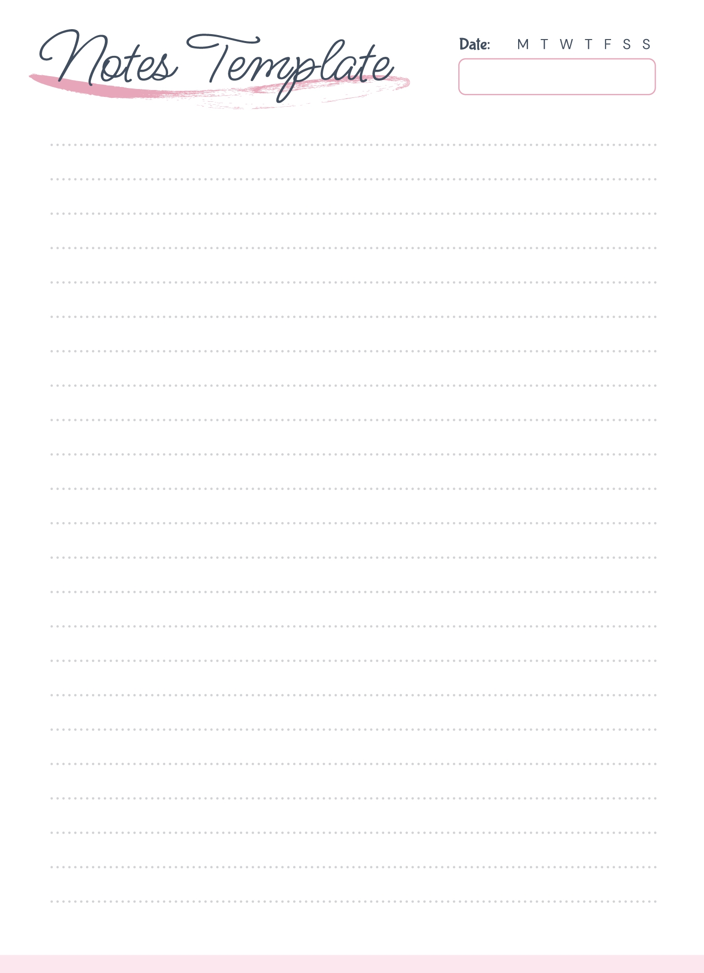 Printable Notes Free Google Docs Template Gdoc io Printable Notes Free Google Docs Template Gdoc io