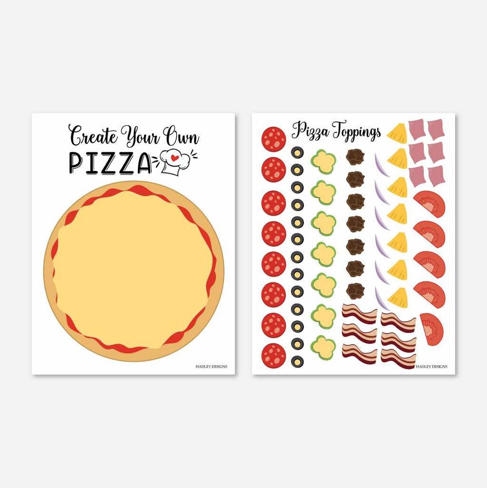Printable Pizza Party Create Your Own Pizza Game Template Hadley Designs Printables Printable Pizza Party Create Your Own Pizza Game Template Hadley Designs Printables