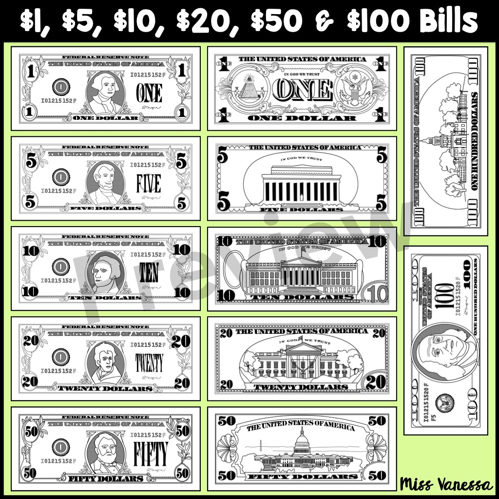Money Template Printable