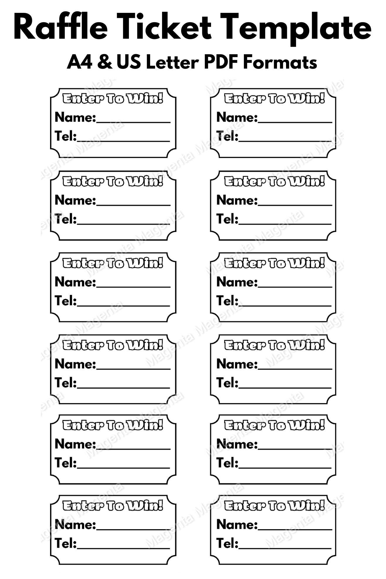 Printable Raffle Ticket Template A0 A1 A2 A3 A4 US Letter PDF Formats Etsy Printable Raffle Ticket Template A0 A1 A2 A3 A4 US Letter PDF Formats Etsy