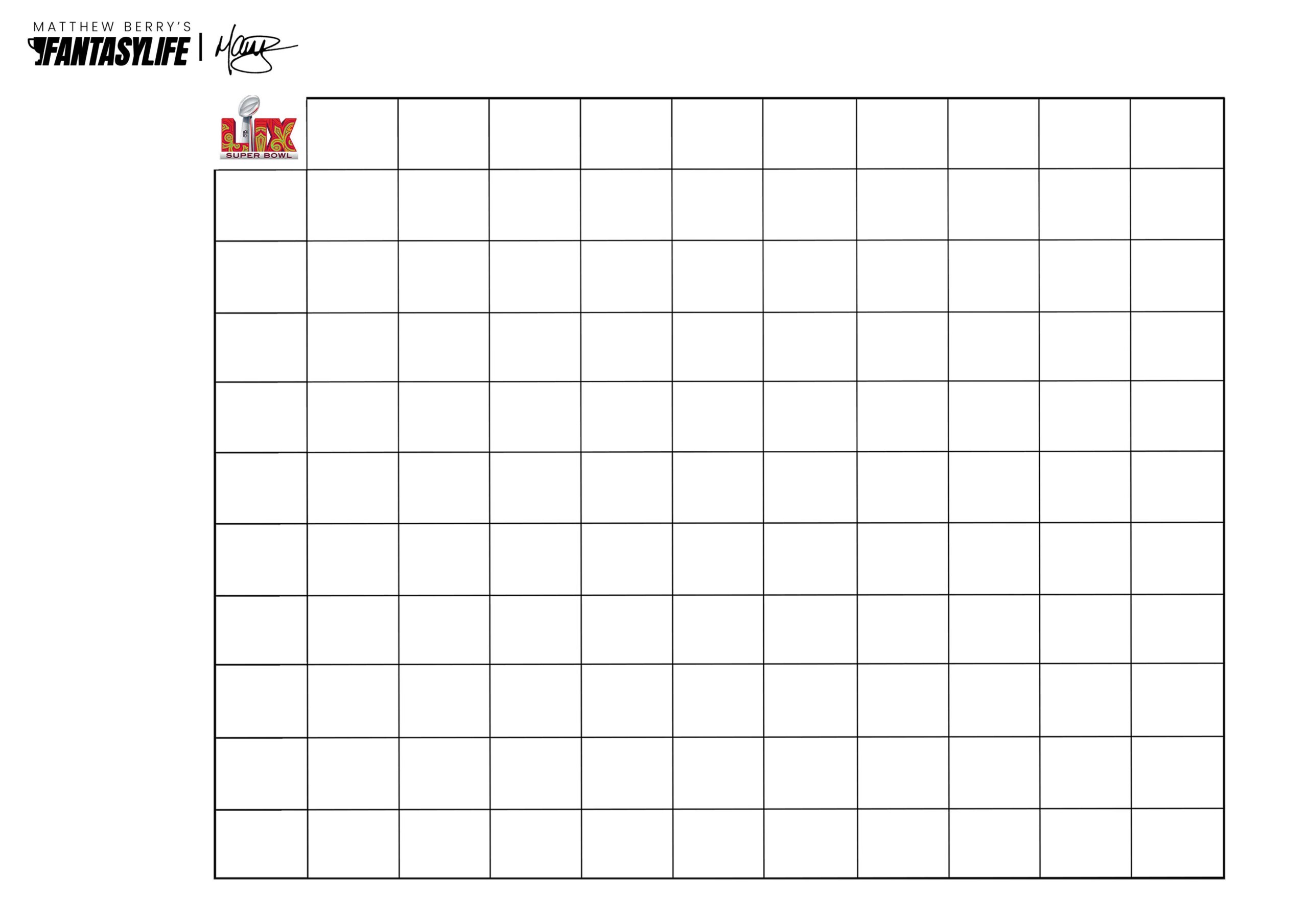 Printable Super Bowl Squares Download The Grid Template For Eagles Vs Chiefs 2025 Printable Super Bowl Squares Download The Grid Template For Eagles Vs Chiefs 2025