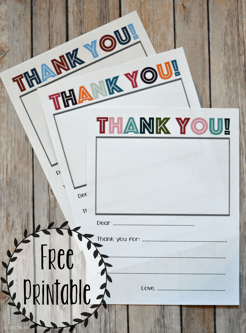 Thank You Note Template Printable Thank You Note Template Printable