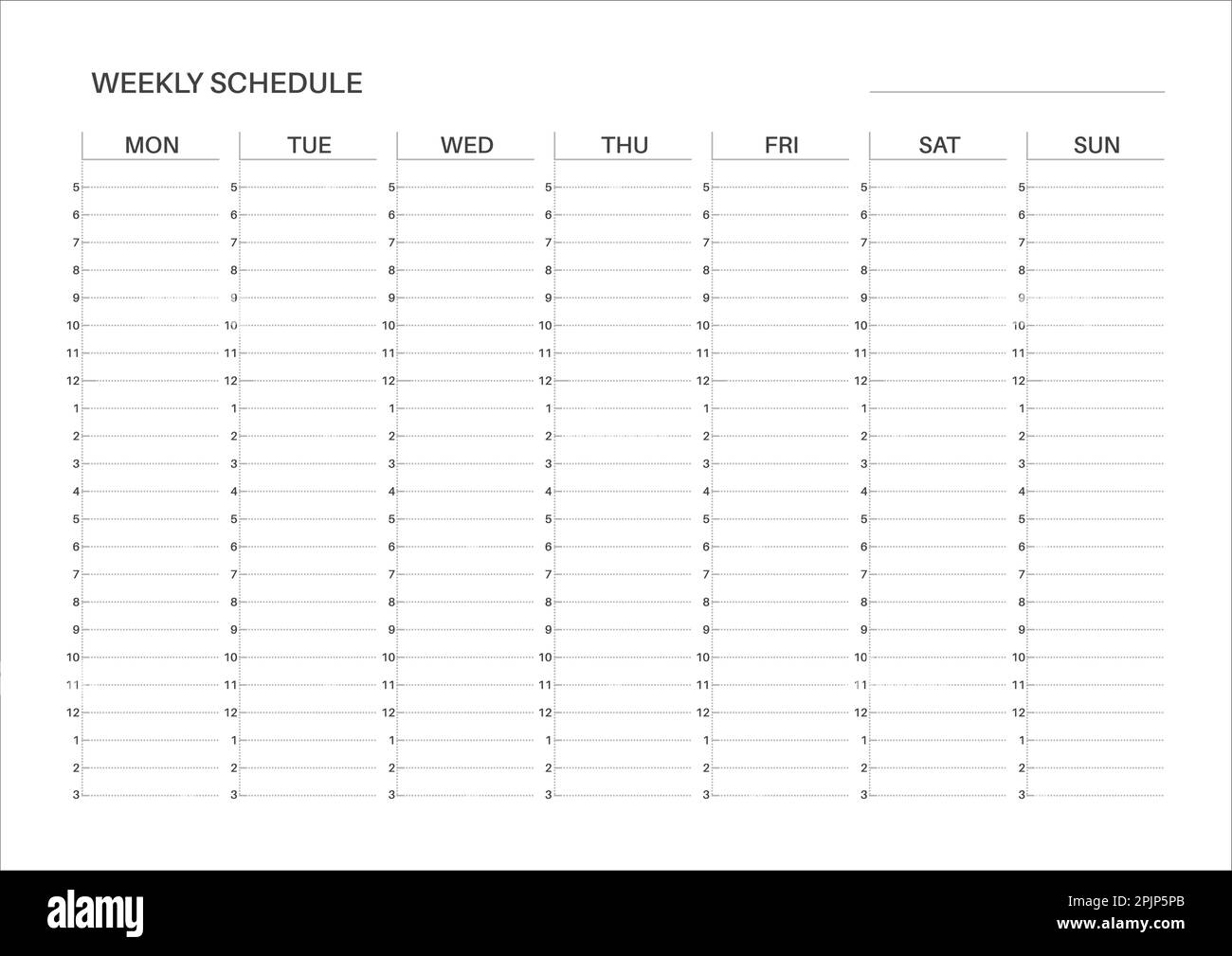 Fill In Blank 7 Day Printable Weekly Schedule Template Fill In Blank 7 Day Printable Weekly Schedule Template