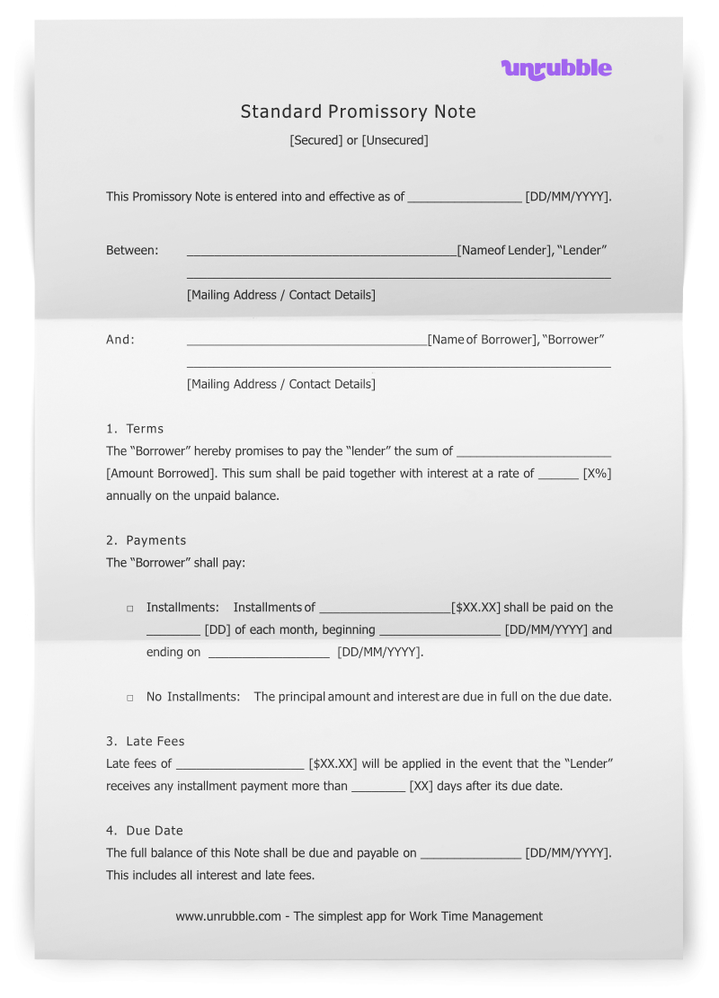 Promissory Note Template Download For Free Unrubble Templates Promissory Note Template Download For Free Unrubble Templates