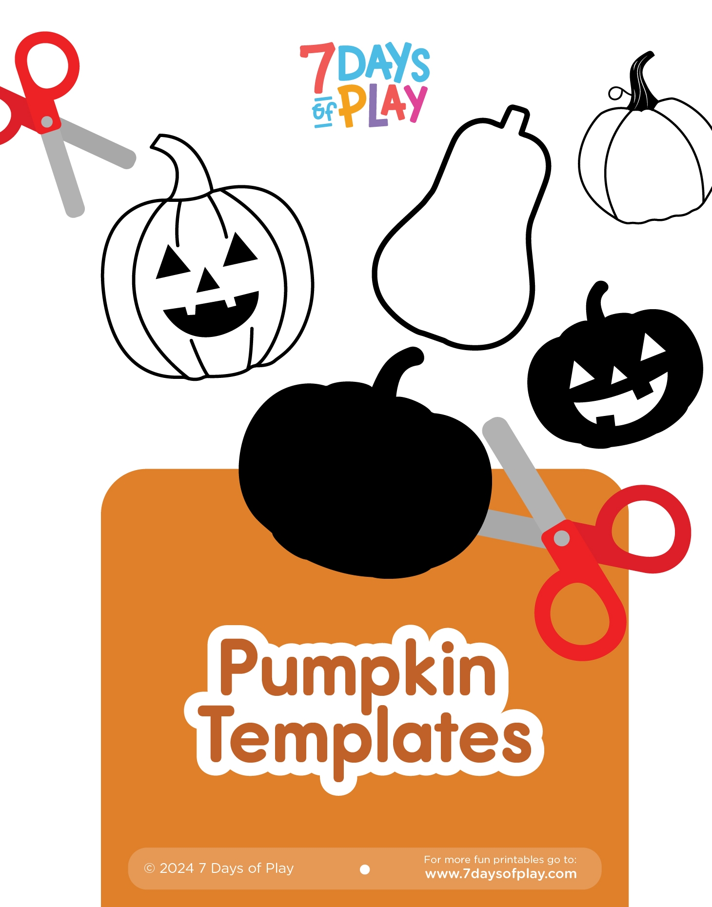 Pumpkin Templates Free Printable 7 Days Of Play Pumpkin Templates Free Printable 7 Days Of Play