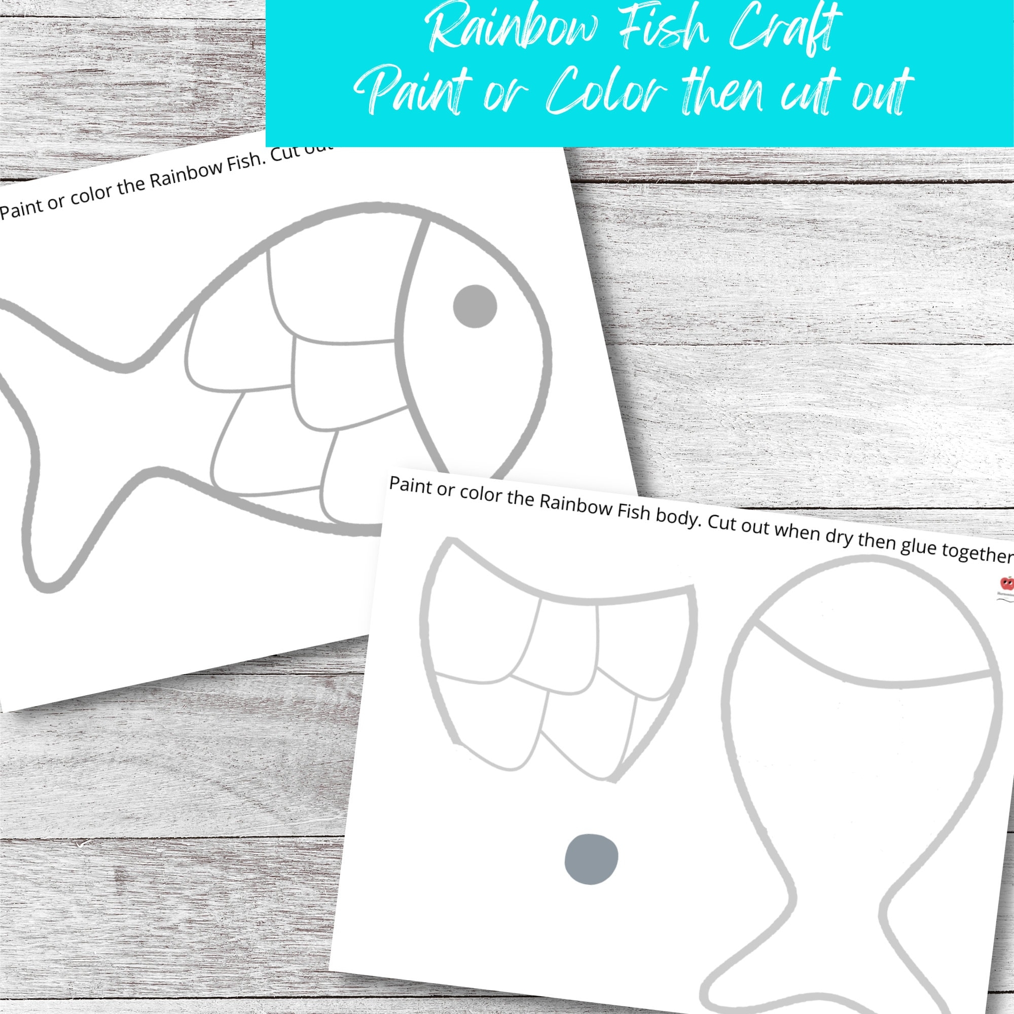 Rainbow Fish Craft Scissor Skills Rainbow Fish Painting Activity Instant Download Etsy Rainbow Fish Craft Scissor Skills Rainbow Fish Painting Activity Instant Download Etsy
