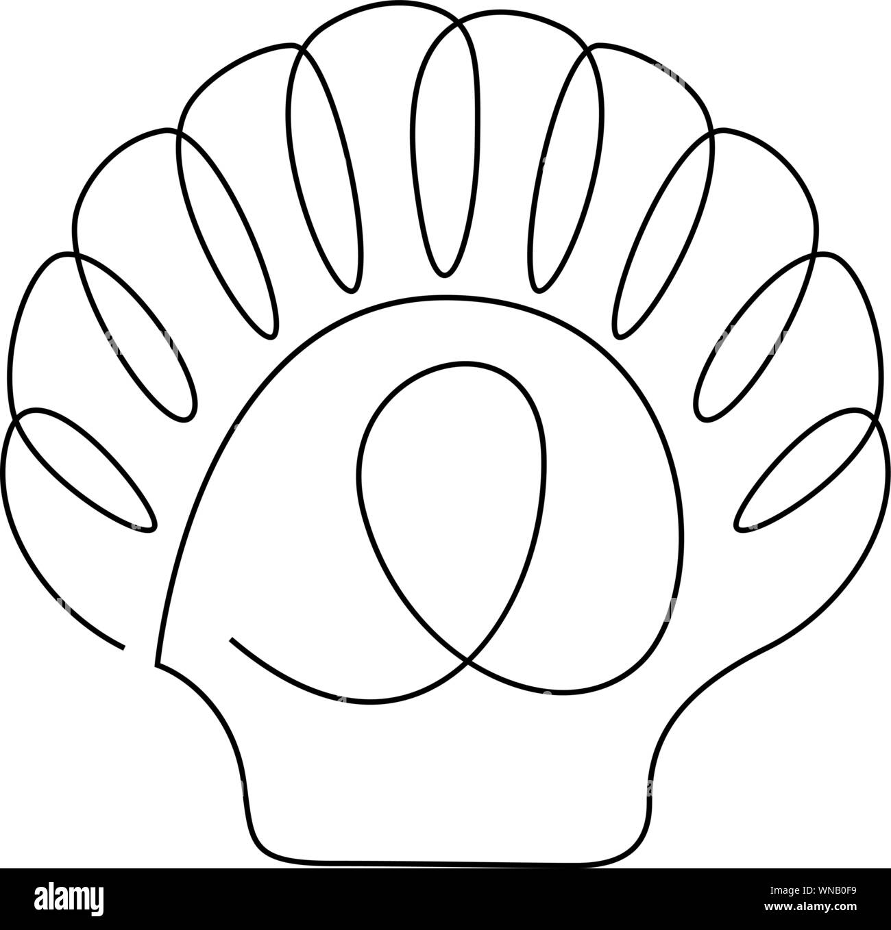 Sea Shell Drawing Cut Out Stock Images Pictures Alamy
