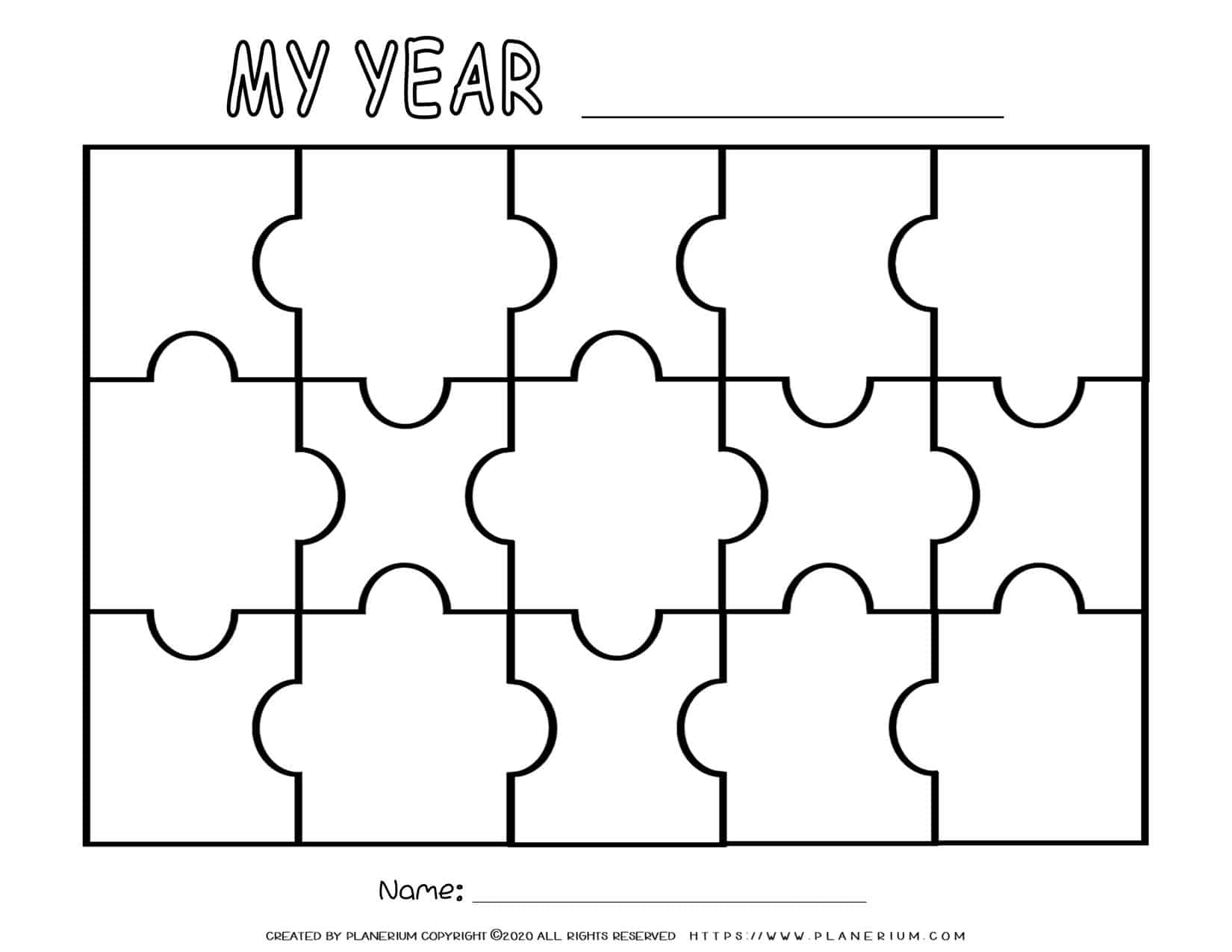 Puzzle Piece Printable Template Puzzle Piece Printable Template