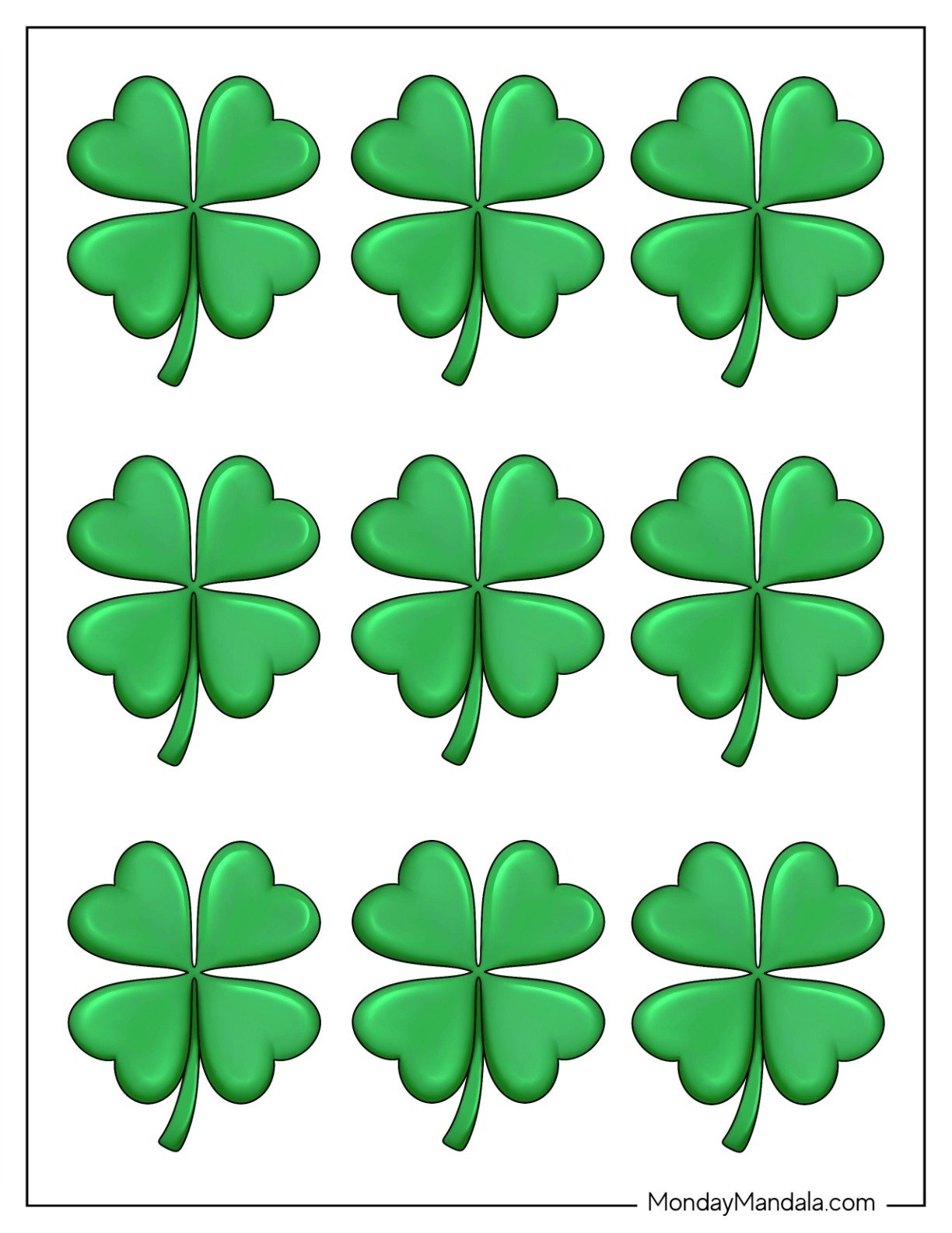 Shamrock Four Leaf Clover Templates Free Printables Shamrock Four Leaf Clover Templates Free Printables