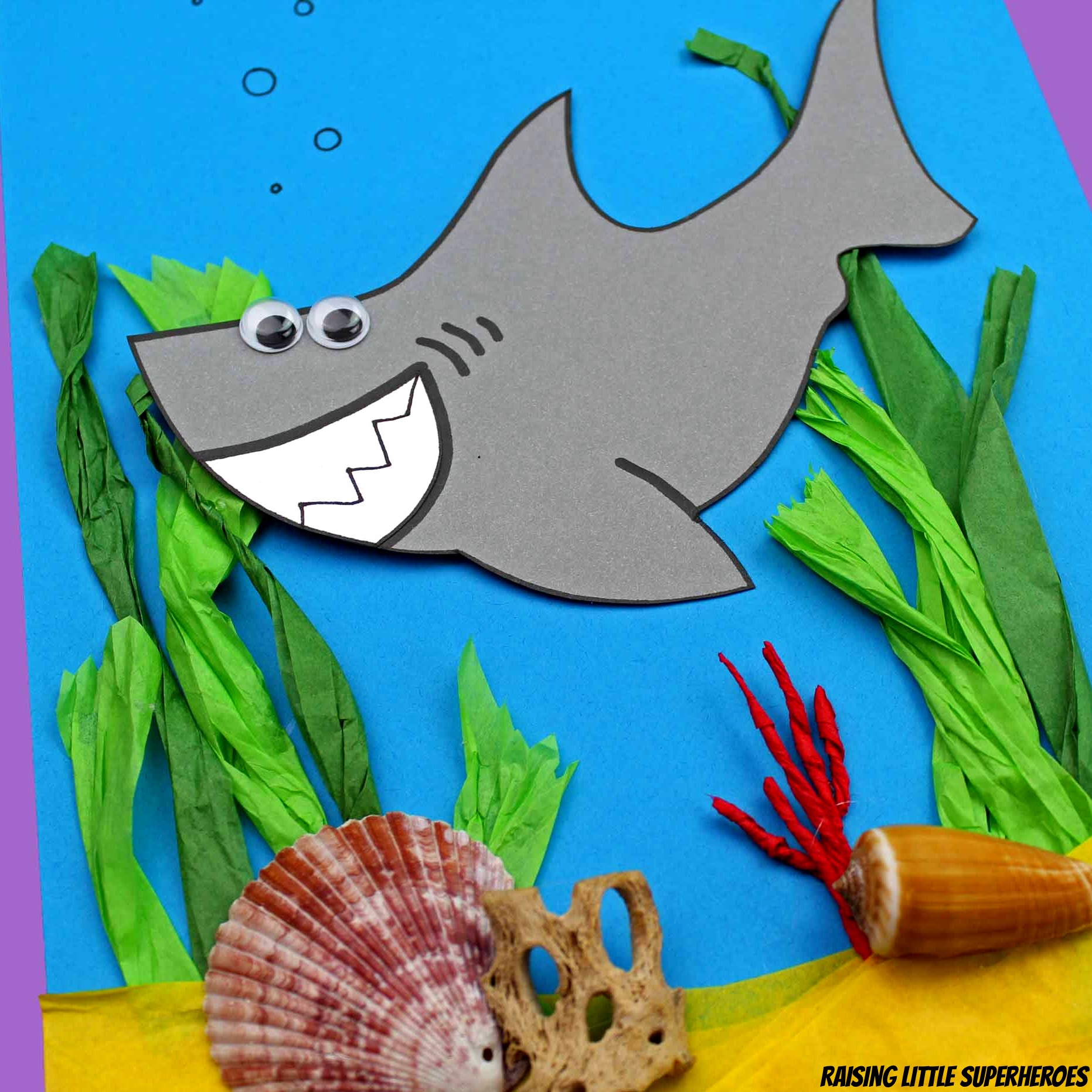 Shark Craft For Kids with Free Printable Template Shark Craft For Kids with Free Printable Template