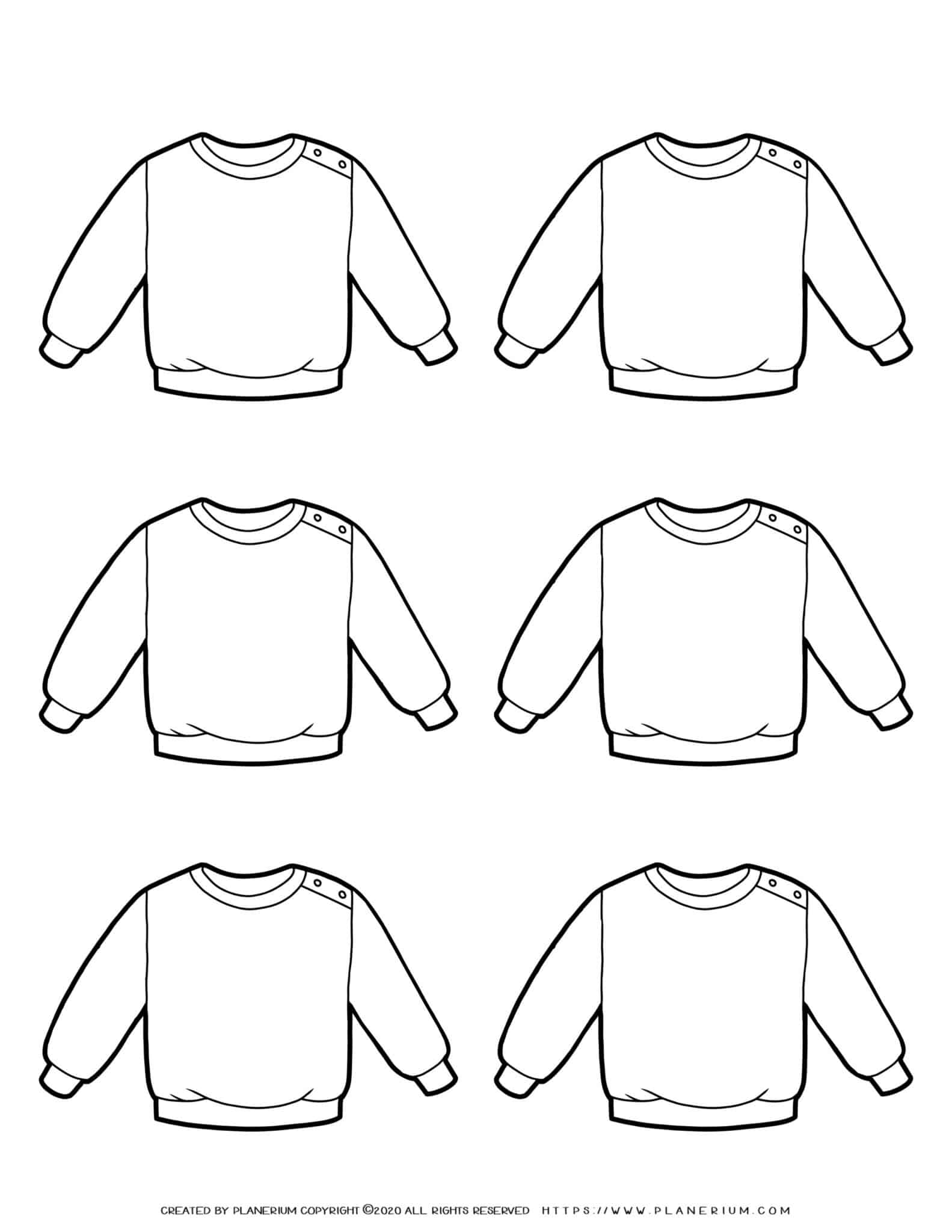 Six Sweaters Template Planerium Six Sweaters Template Planerium