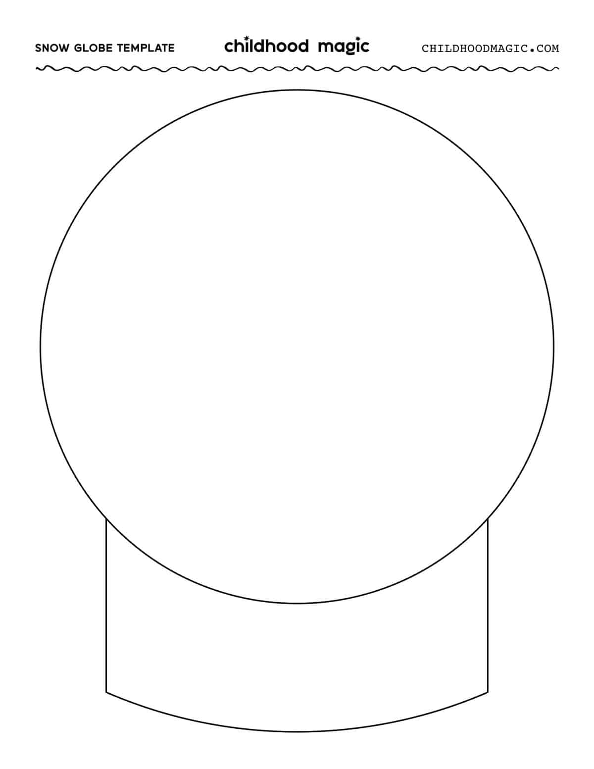 Snow Globe Template Free Printable Childhood Magic Snow Globe Template Free Printable Childhood Magic