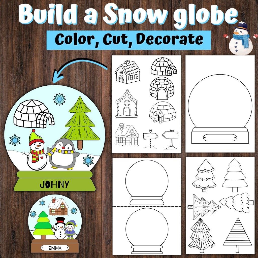 Snow Globe Template Snow Globe Craft Color Cut Paste Holidays Activities Made By Teachers Snow Globe Template Snow Globe Craft Color Cut Paste Holidays Activities Made By Teachers