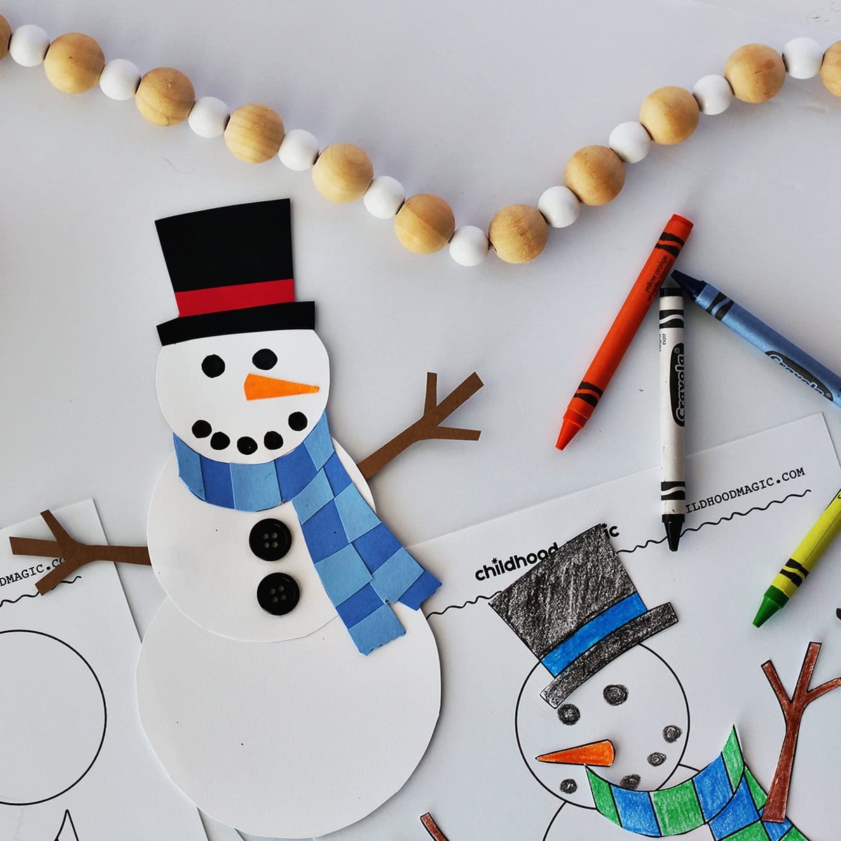 Snowman Template Free Printable Childhood Magic Snowman Template Free Printable Childhood Magic