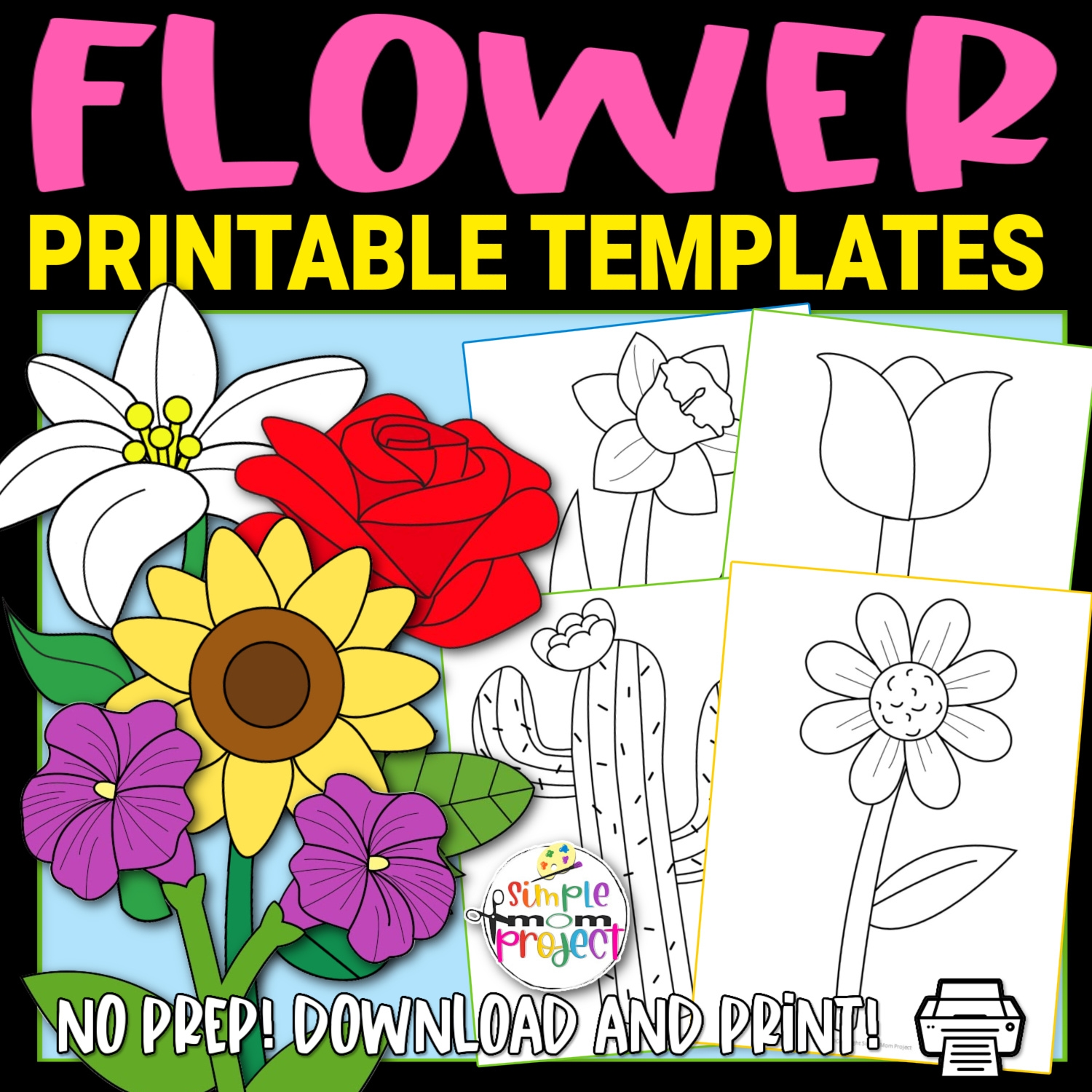 Flower Templates Printable Flower Templates Printable