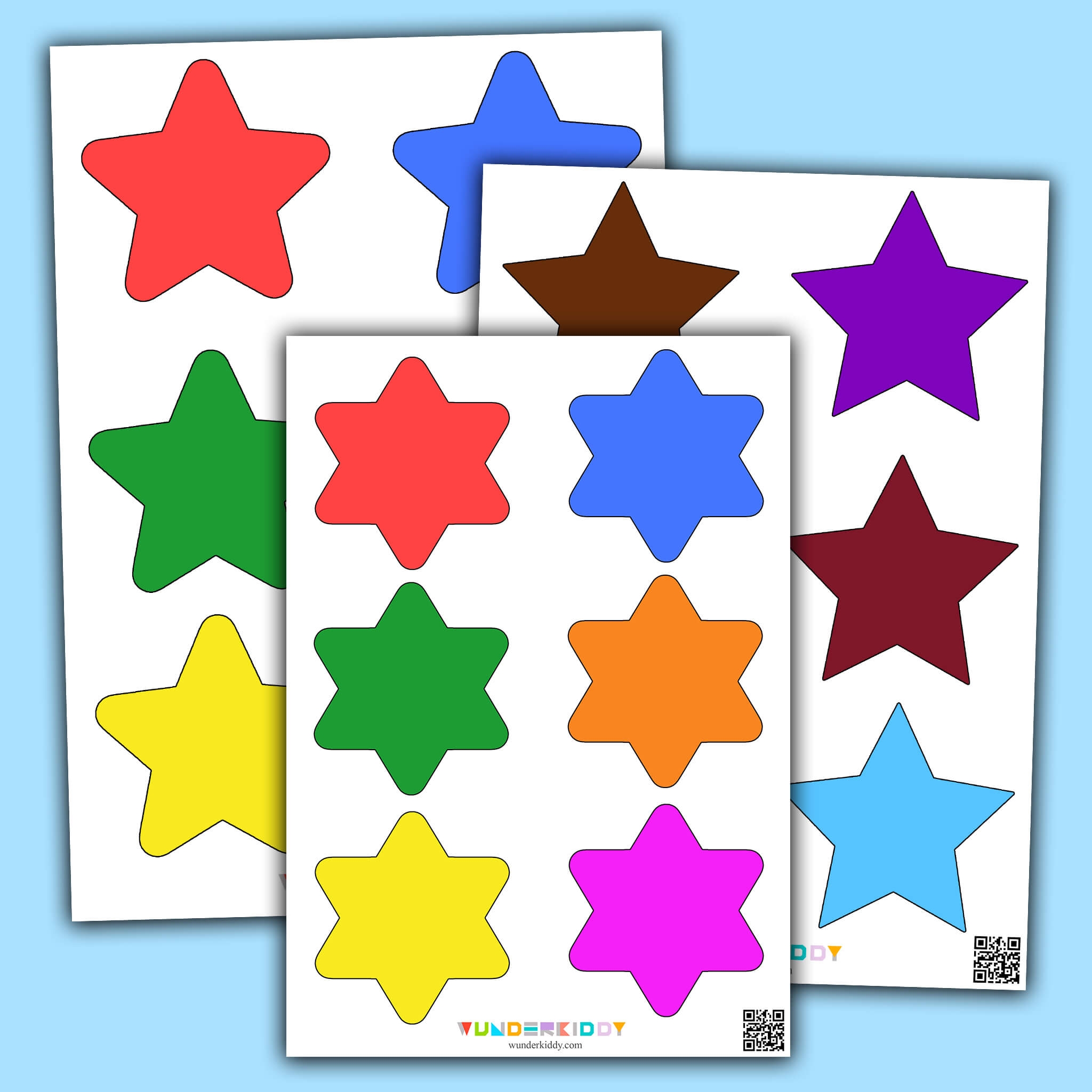 Star Cutouts Printable Craft Template For Kinderfarten Star Cutouts Printable Craft Template For Kinderfarten