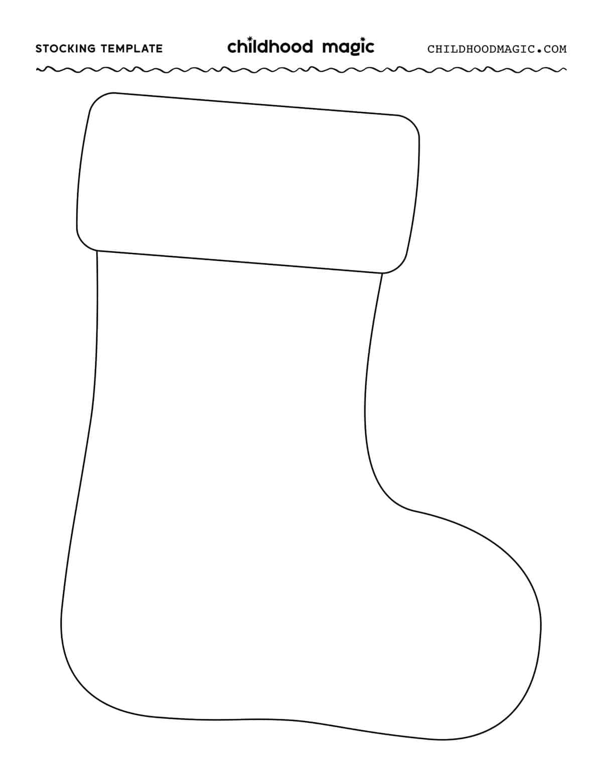 Stocking Template Free Printable Childhood Magic Stocking Template Free Printable Childhood Magic