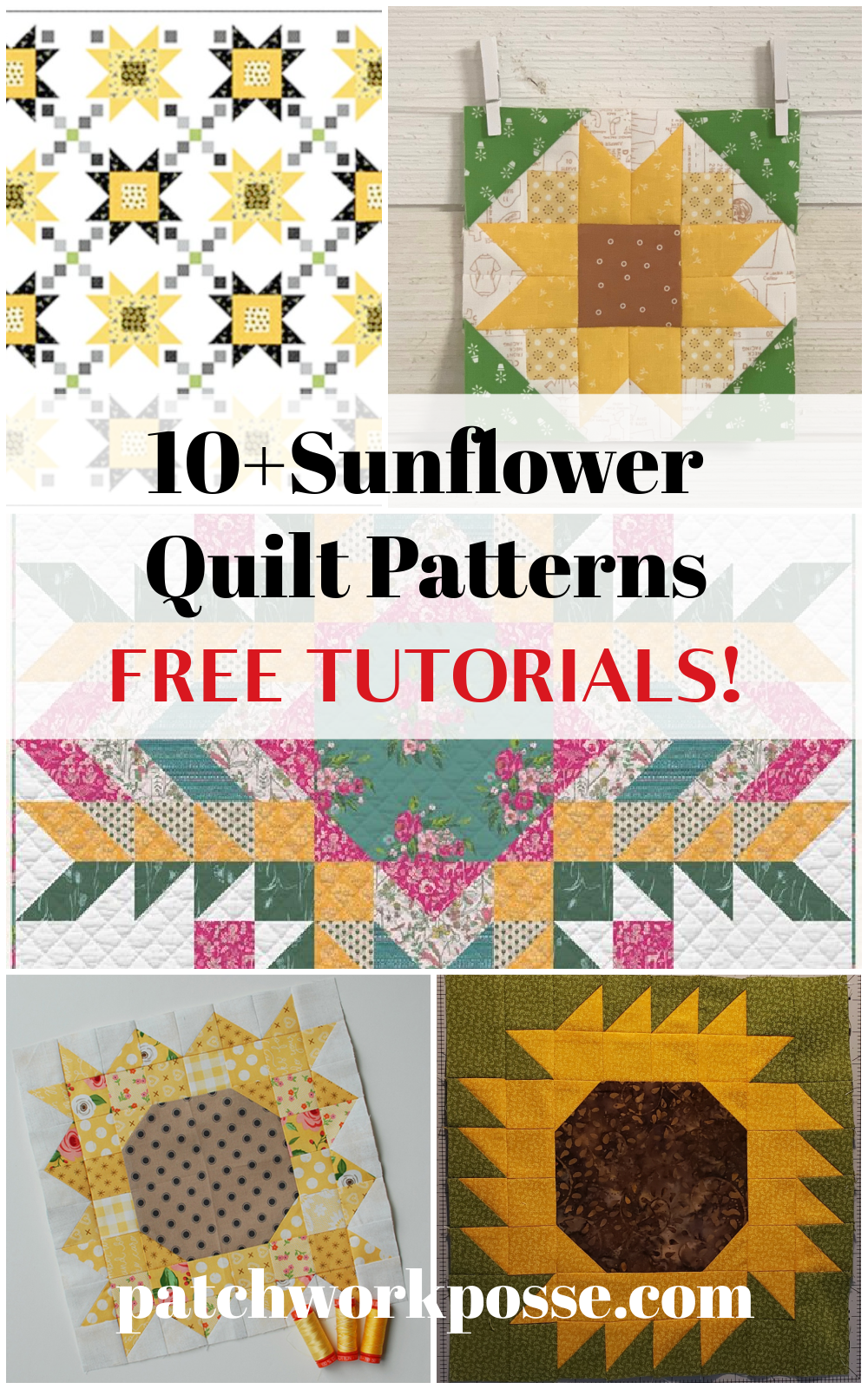 Sunflower Quilt Block Patterns Free Patchwork Posse Sunflower Quilt Block Patterns Free Patchwork Posse