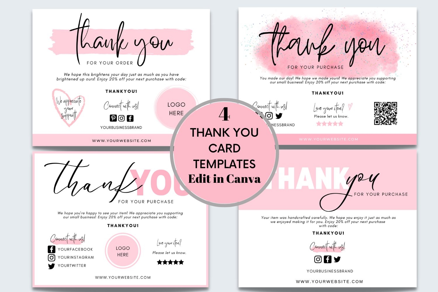 Thank You Card Templates For Small Business Thank You Card Templates For Small Business