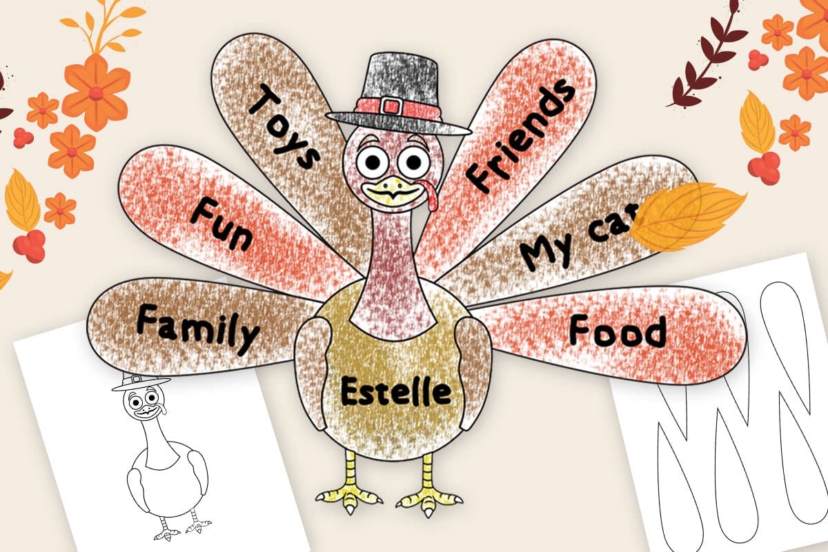 Thankful Turkey Craft Printable Mrs Merry Thankful Turkey Craft Printable Mrs Merry
