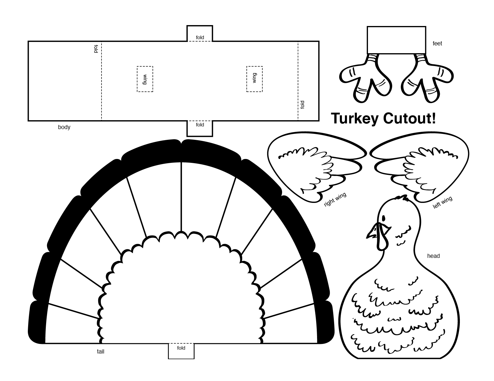Thanksgiving 3D Turkey Cutout Downloadable Art Project For Kids Thanksgiving 3D Turkey Cutout Downloadable Art Project For Kids