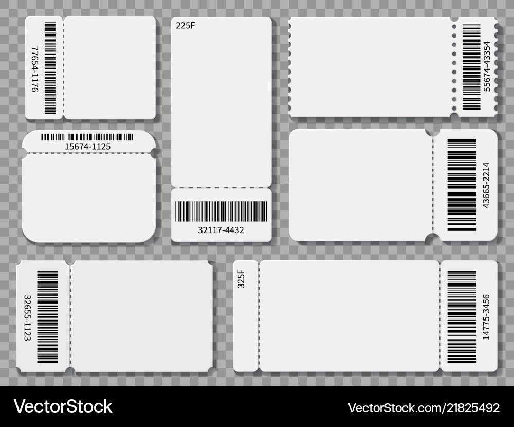 Ticket Templates Blank Admit One Festival Concert Vector Image Ticket Templates Blank Admit One Festival Concert Vector Image