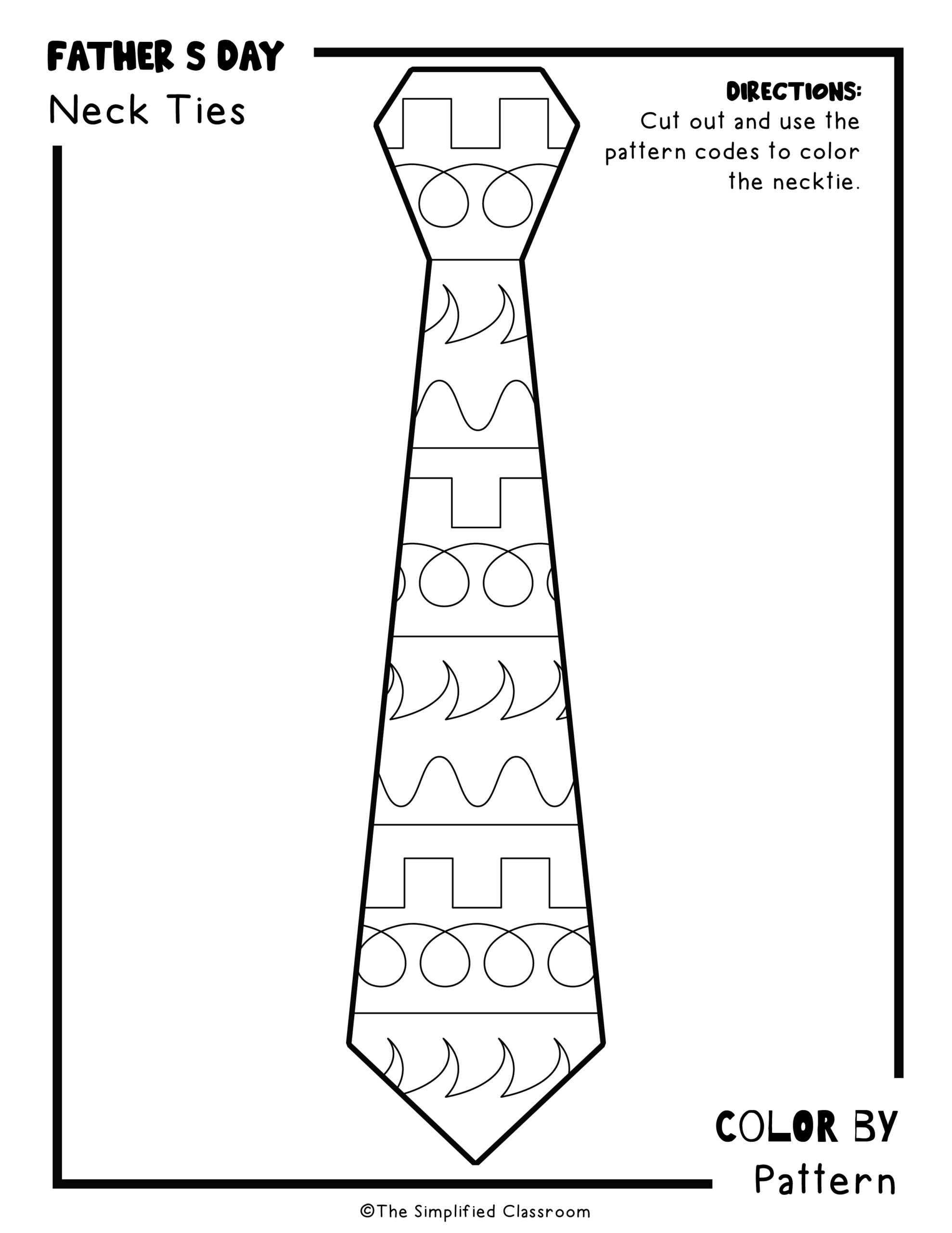 Tie Printable Father s Day Tie Printable Father s Day